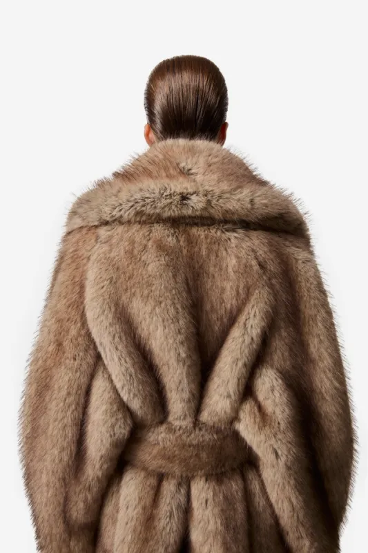 Fur Oversized Belted Coat sold by Coperni Paris