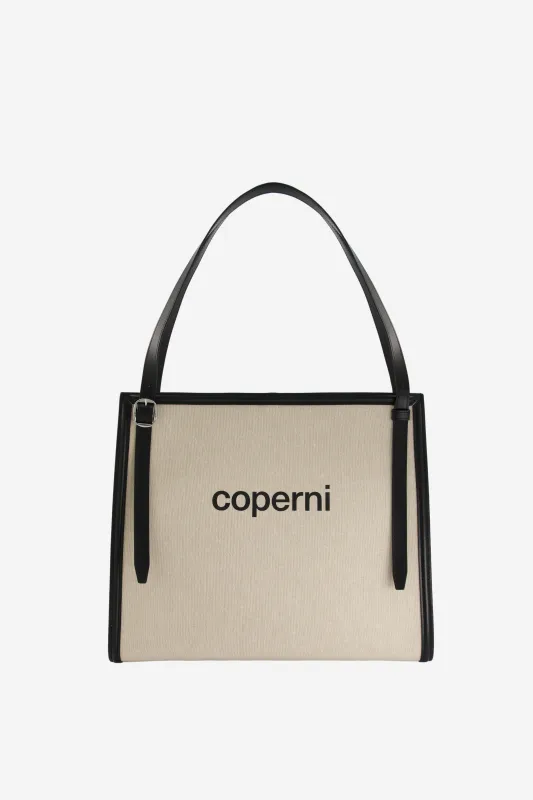 Branded Canvas Belt Tote Bag sold by Coperni Paris