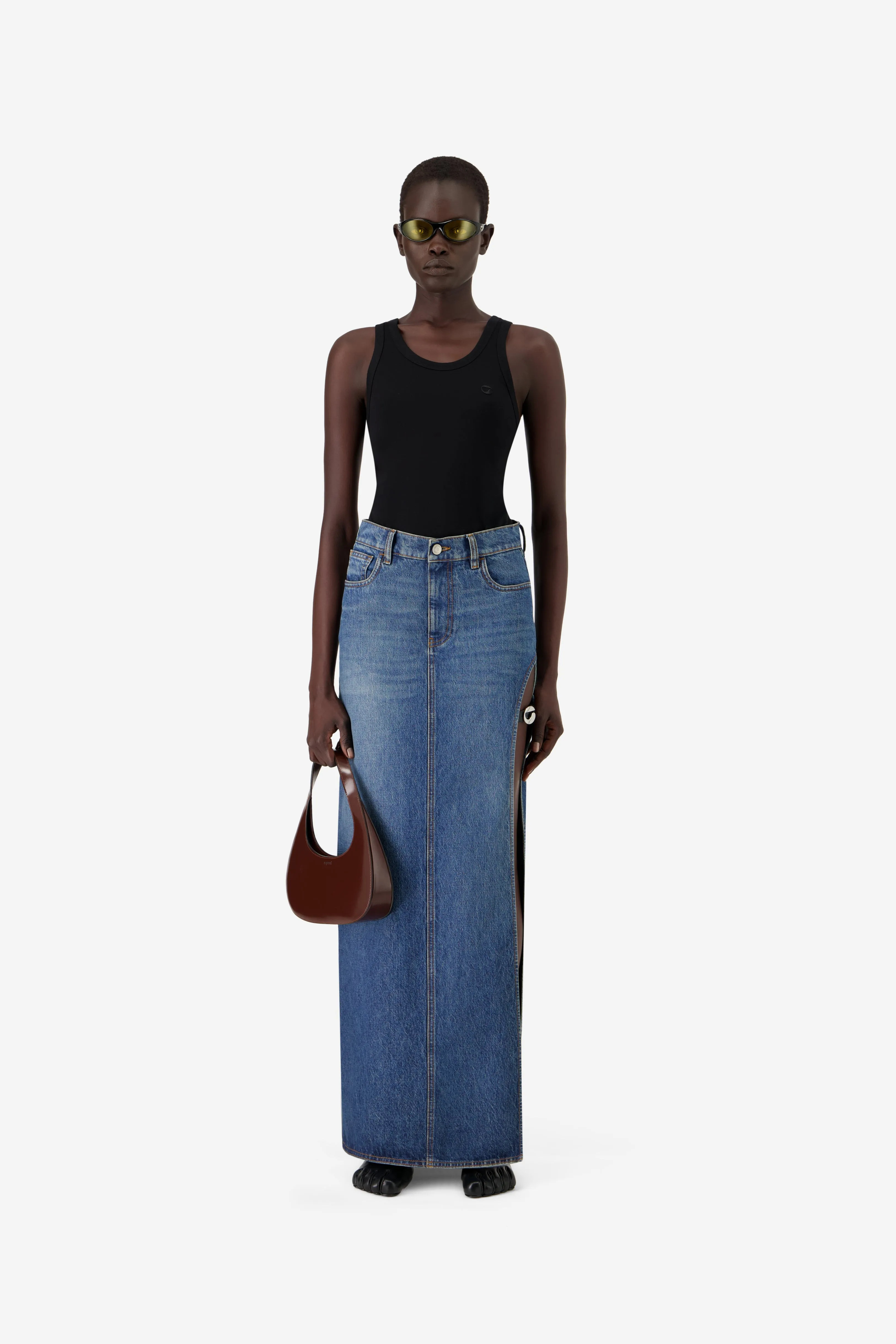 Garter Belt Denim Skirt sold by Coperni Paris product image thumbnail 3