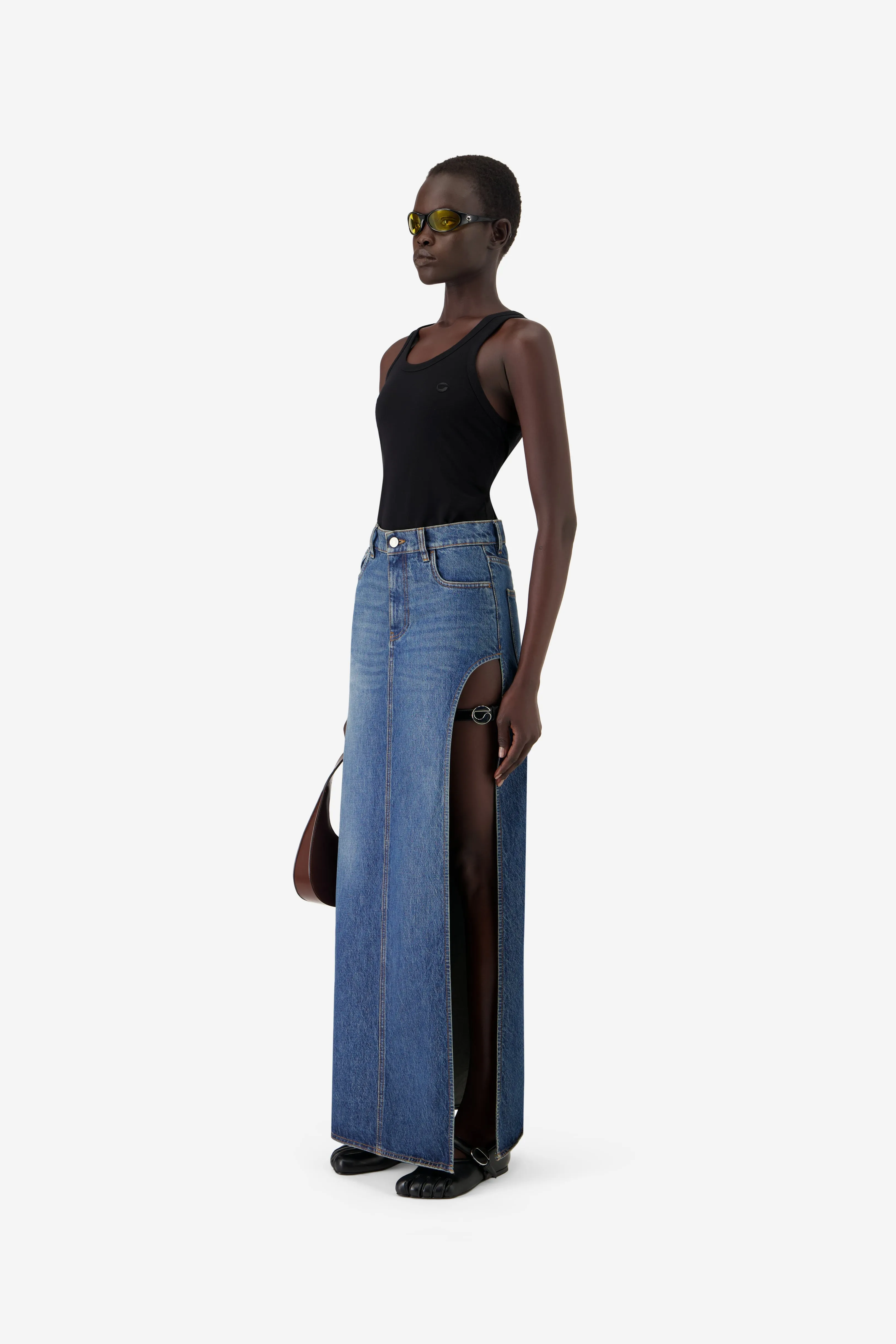 Garter Belt Denim Skirt sold by Coperni Paris product image thumbnail 4