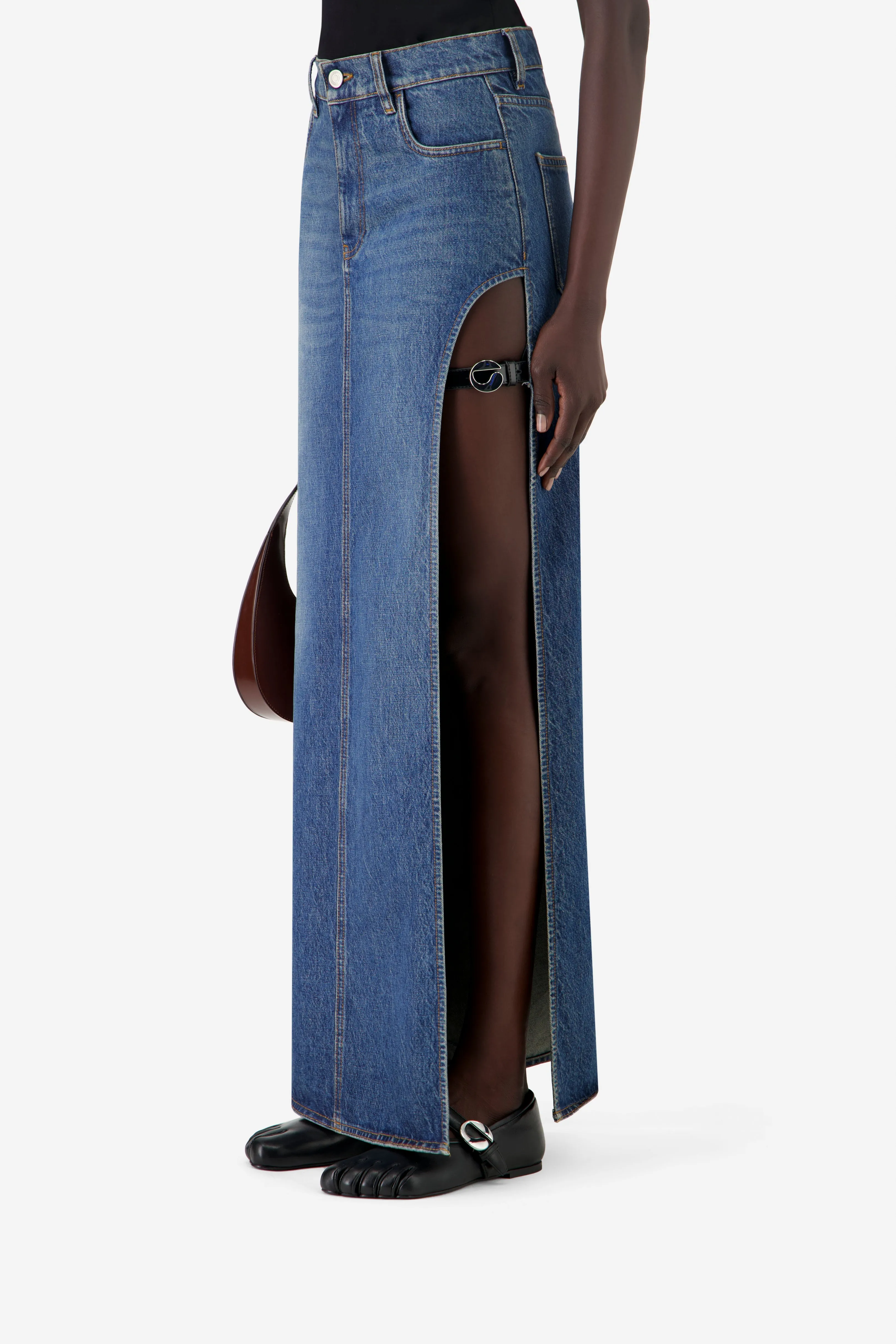 Garter Belt Denim Skirt sold by Coperni Paris product image thumbnail 2
