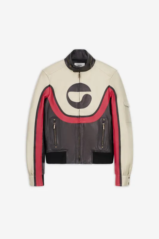 C-logo Leather Jacket made by Coperni Paris