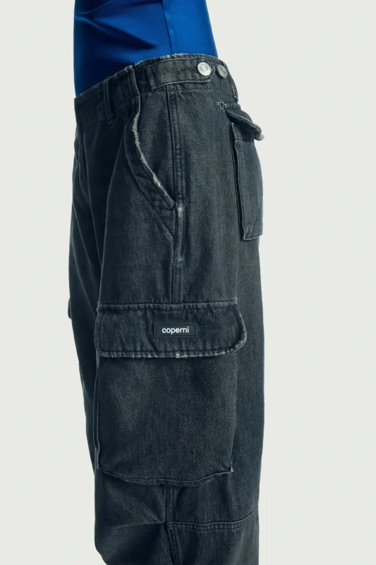 Denim Wide Leg Cargo Pants sold by Coperni Paris