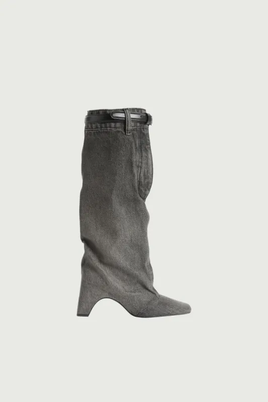 Denim Open Knee Bridge Boot sold by Coperni Paris