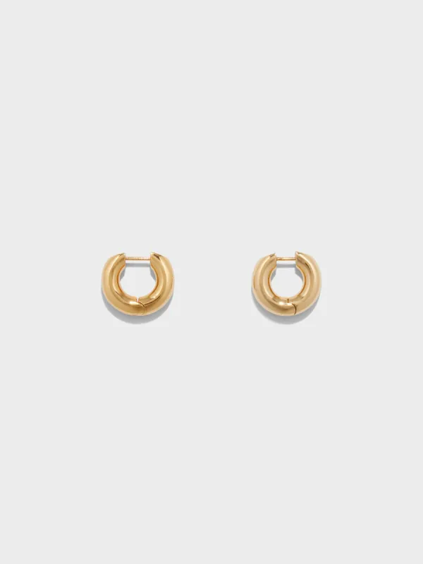 Alaya Small 18kt Gold-Plated Hoop Earrings sold by Aeyde