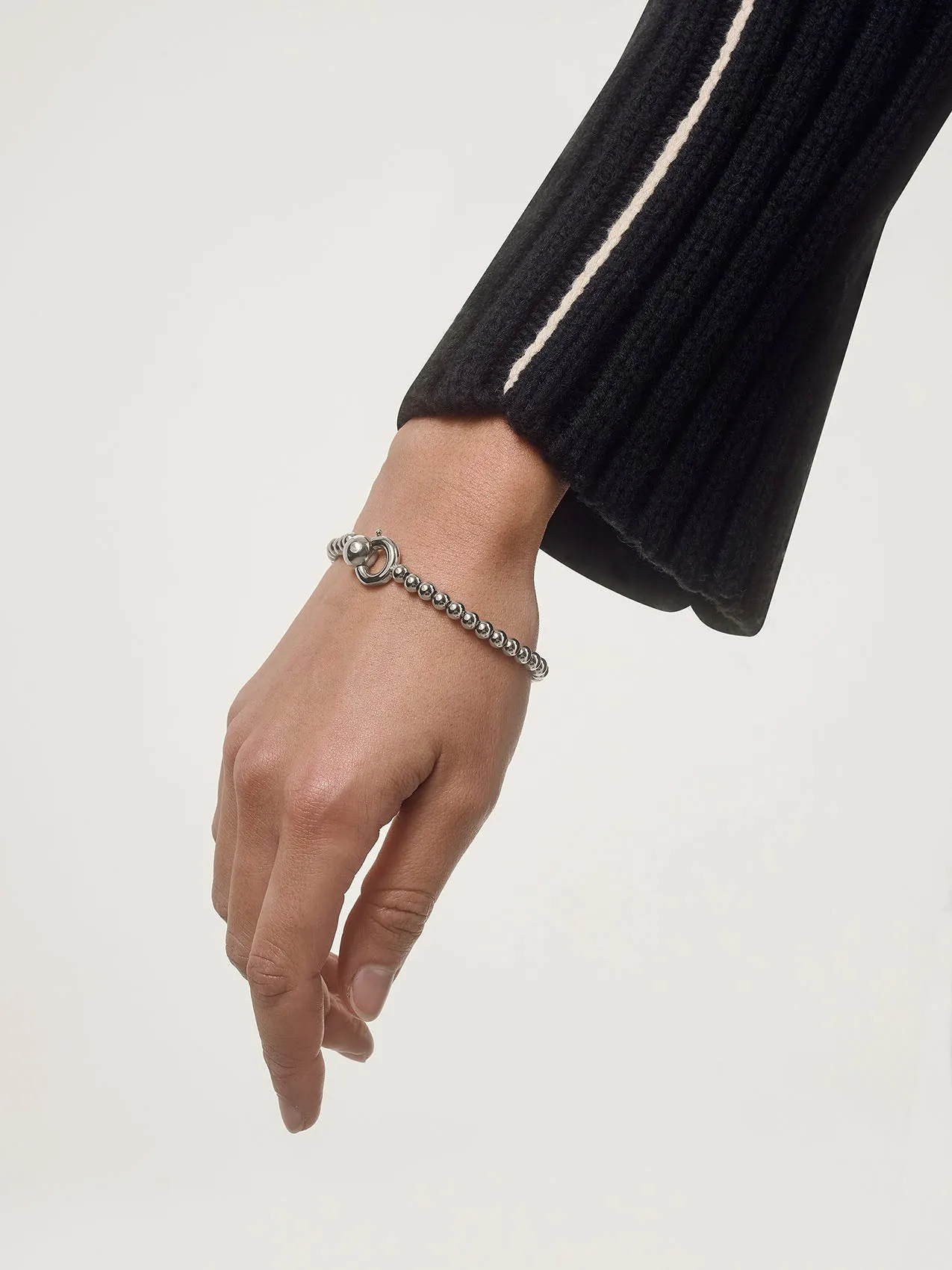 Sasha Ball Chain Palladium-Plated Bracelet sold by Aeyde product image thumbnail 4