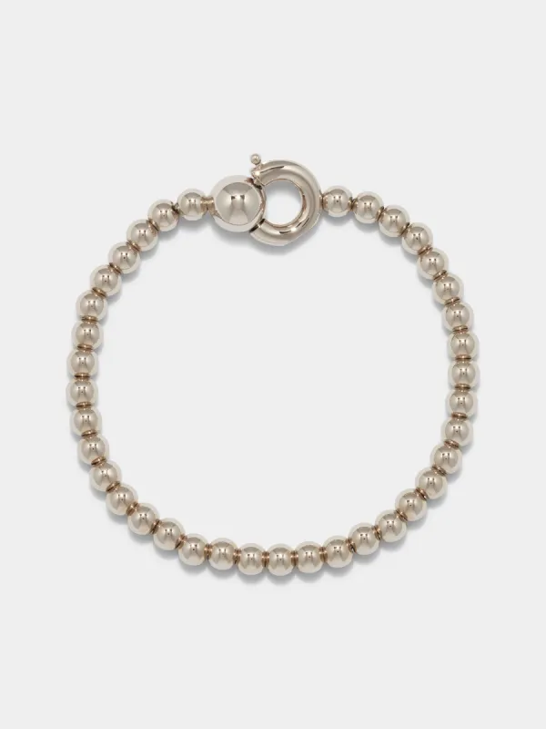 Sasha Ball Chain Palladium-Plated Bracelet made by Aeyde