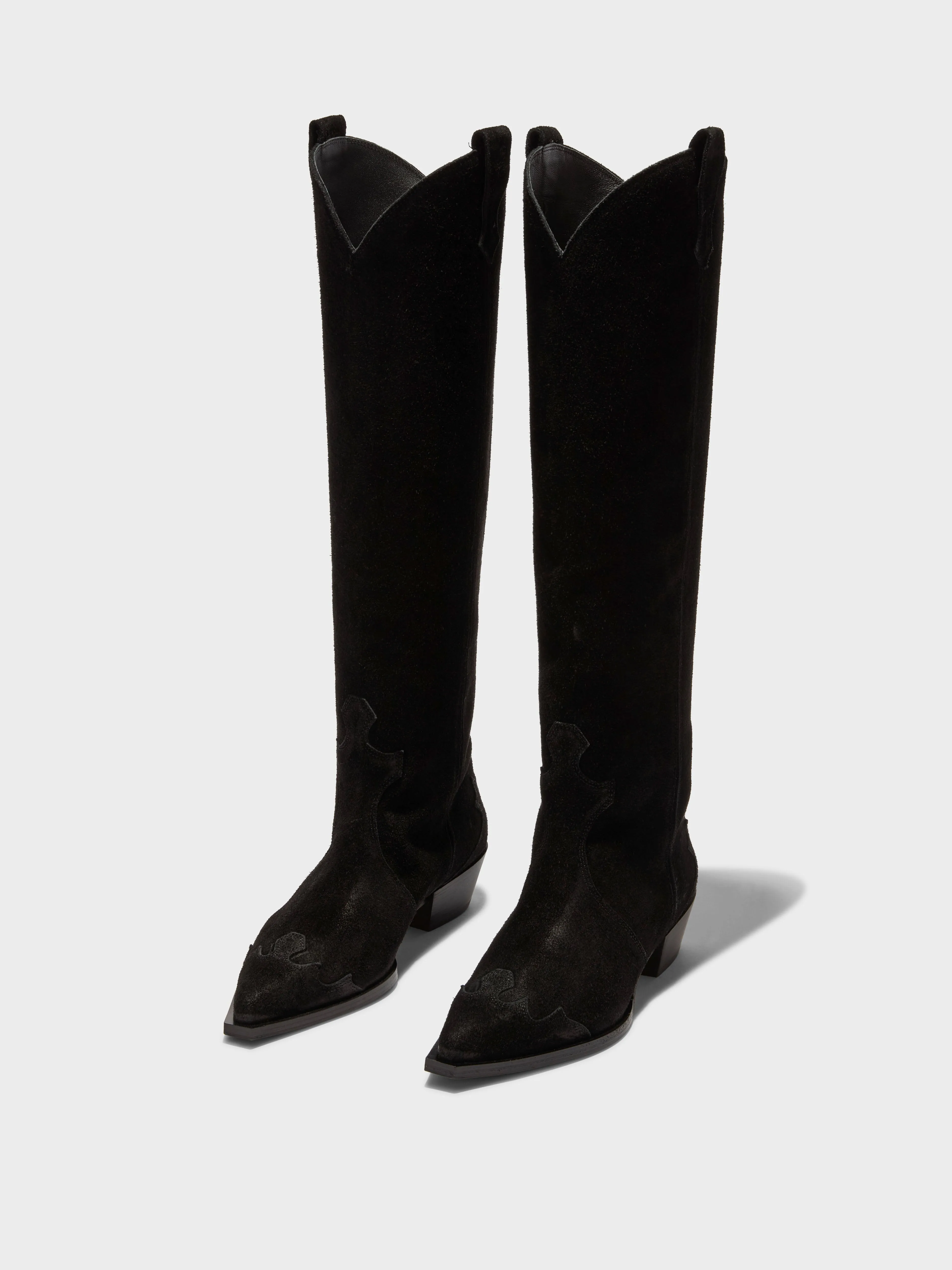 Aruna Suede Knee-High Cowboy Boots sold by Aeyde product image thumbnail 2