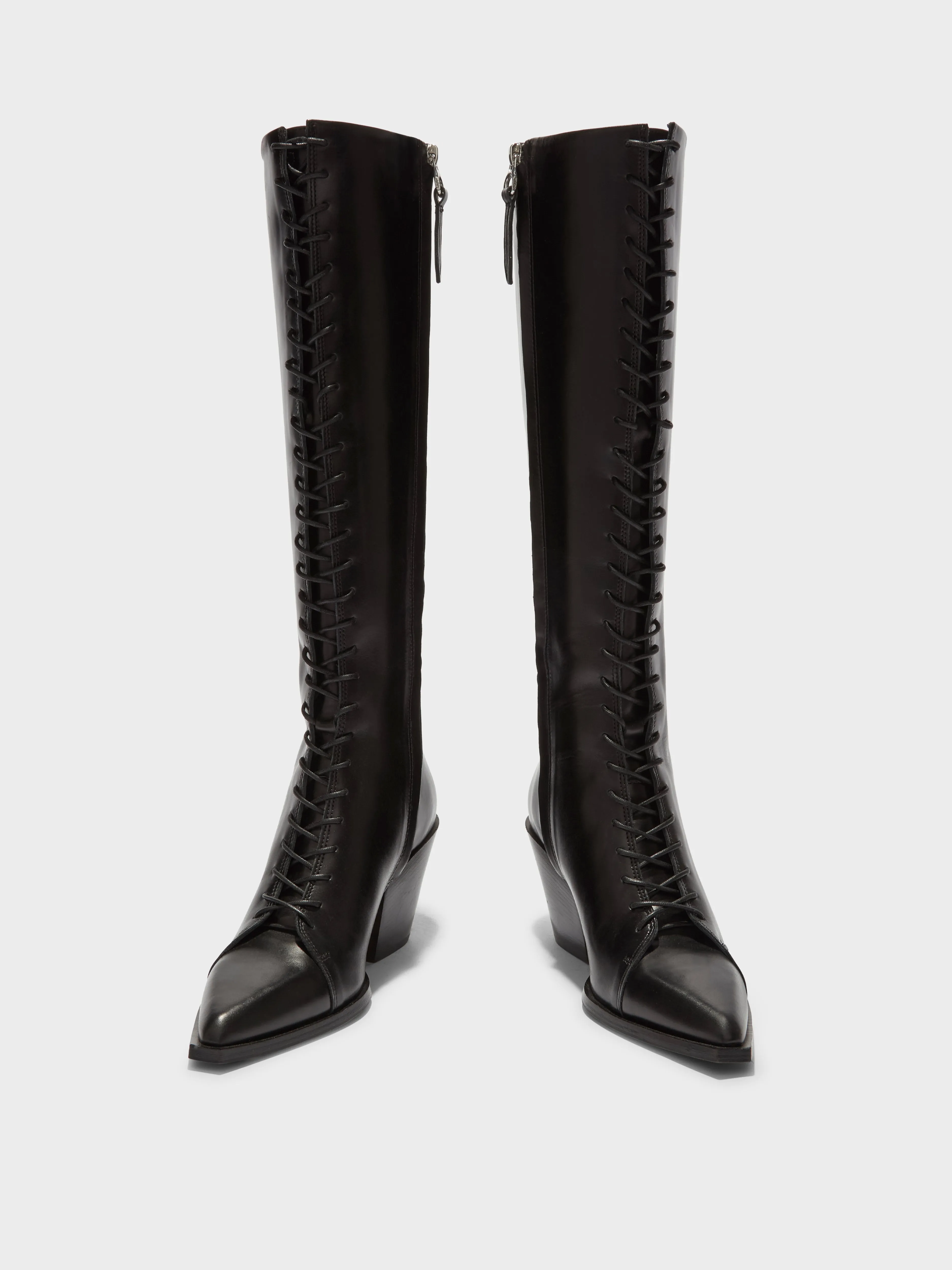 Kristina Leather Cowboy Knee-High Boots sold by Aeyde product image thumbnail 5