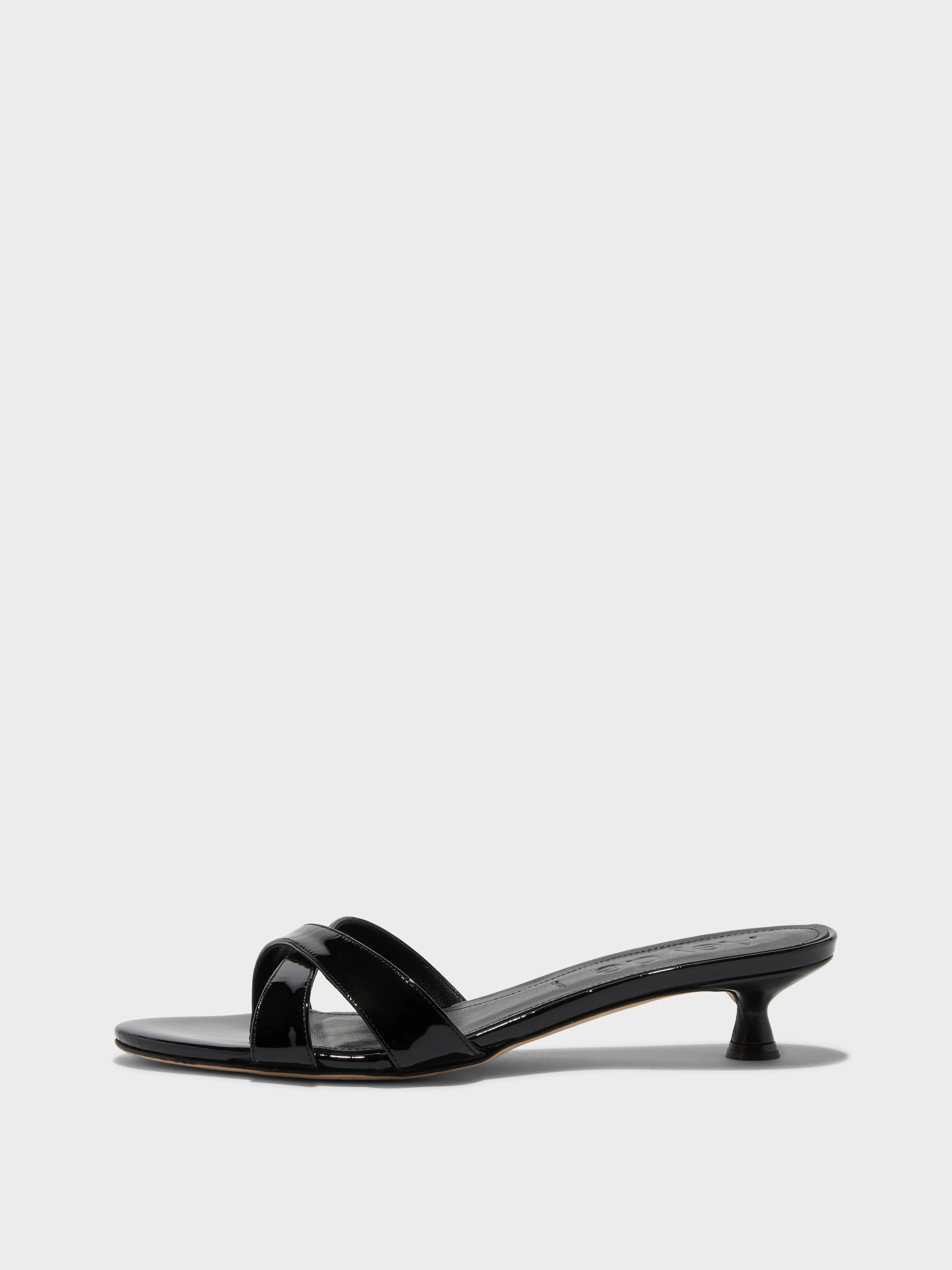 Stina Leather Kitten-Heel Sandals sold by Aeyde