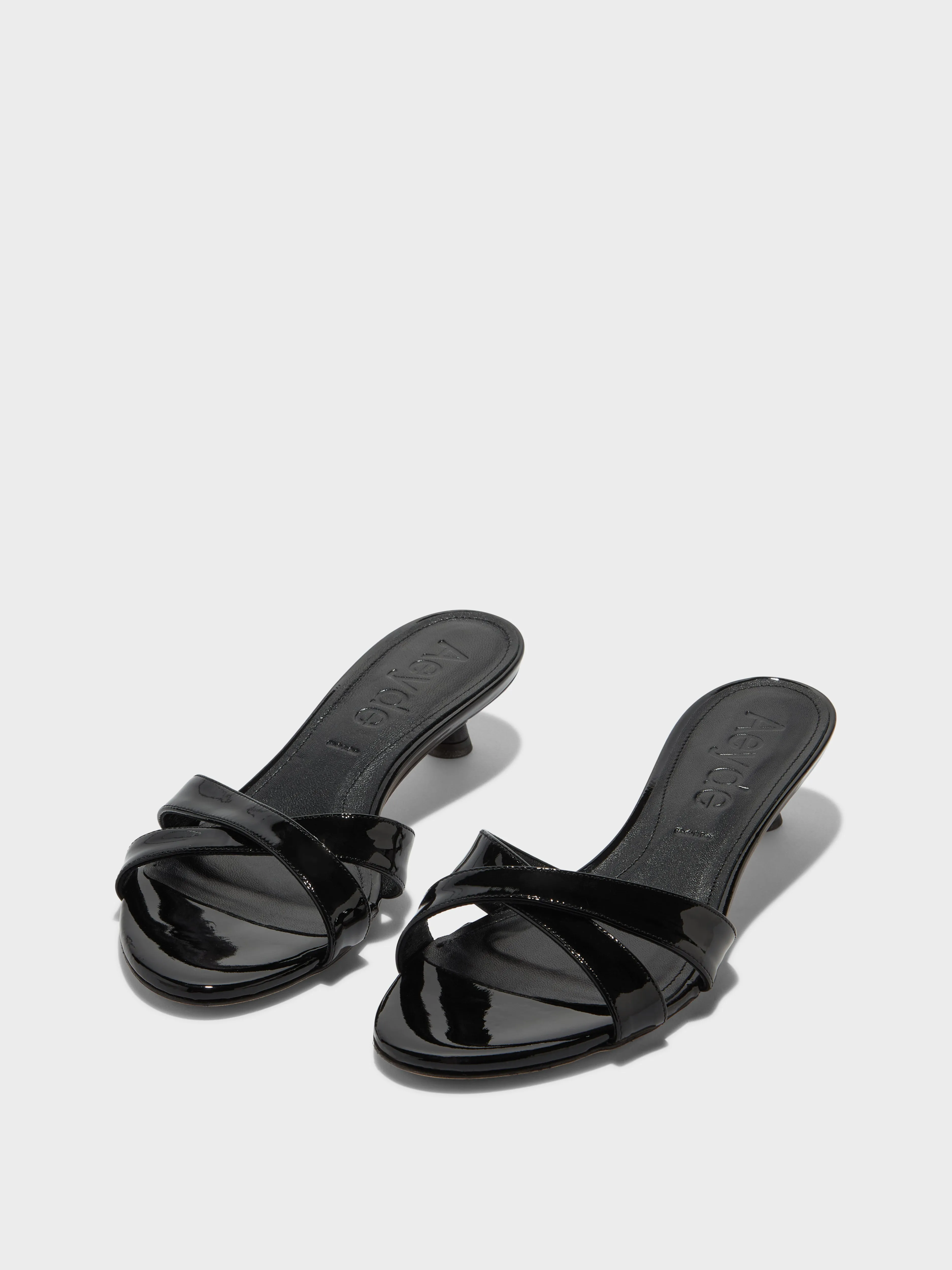Stina Leather Kitten-Heel Sandals sold by Aeyde product image thumbnail 2