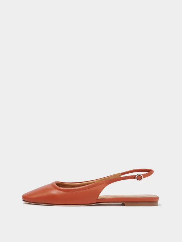 Dani Leather Slingback Flats sold by Aeyde