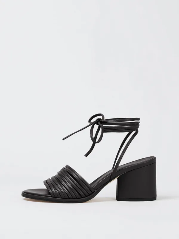 Natania Leather Lace-Up Sandals sold by Aeyde