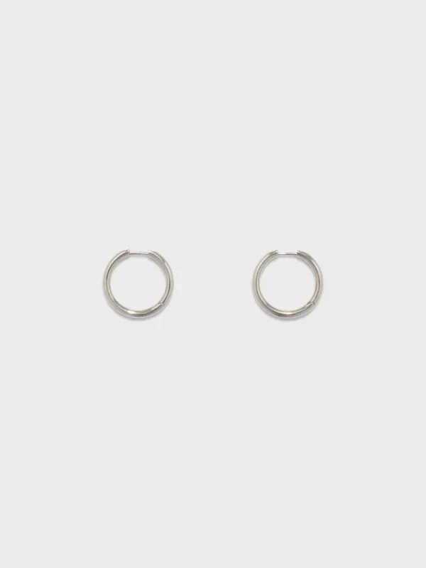 Elona Medium Palladium-Plated Hoop Earrings sold by Aeyde