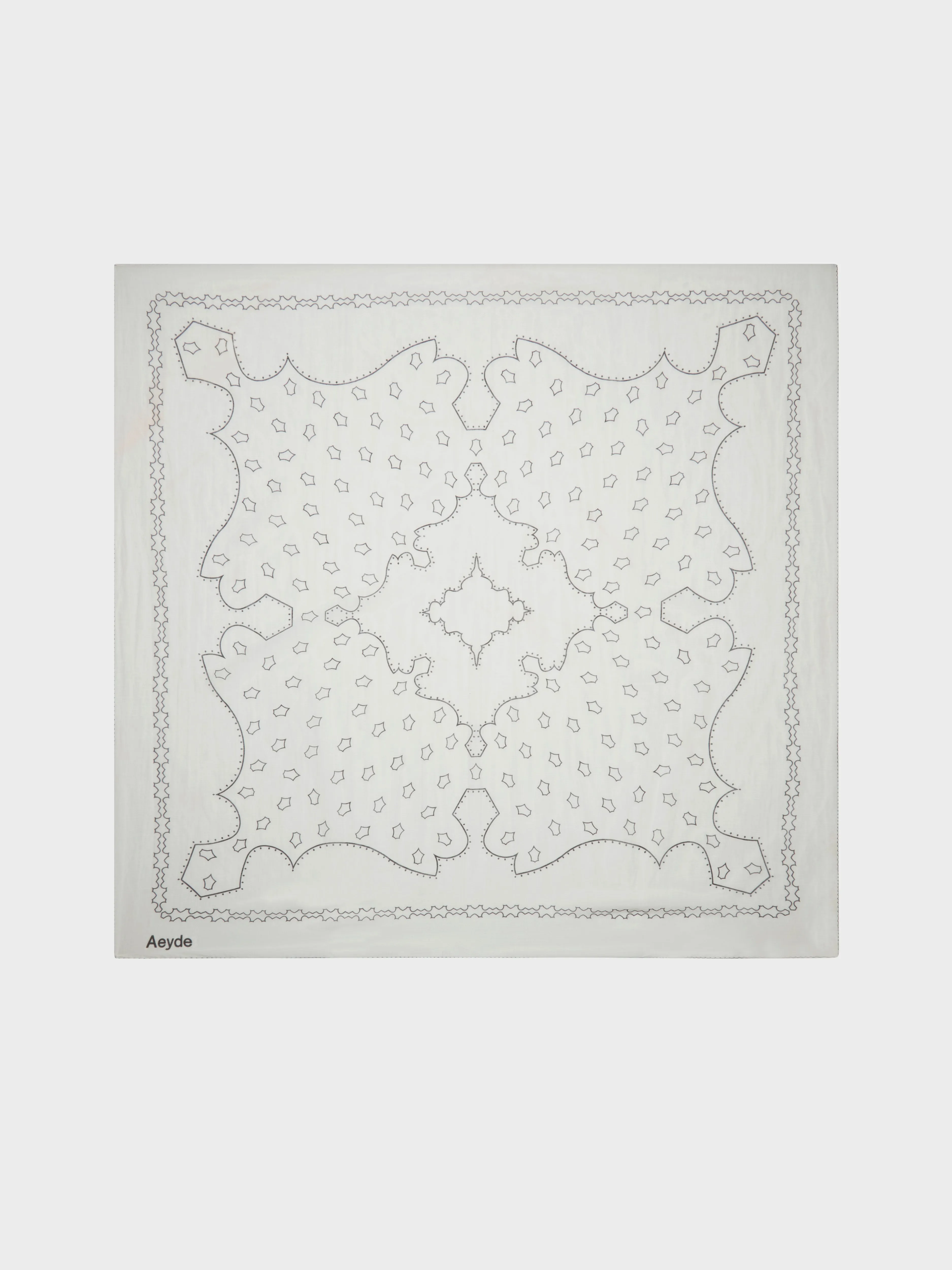 Dallas Printed Cotton and Silk Scarf sold by Aeyde