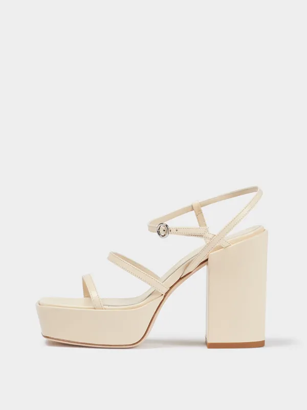 Katalin Leather Platform Sandals sold by Aeyde
