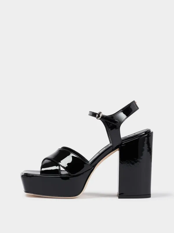 Enola Leather Platform Sandals made by Aeyde