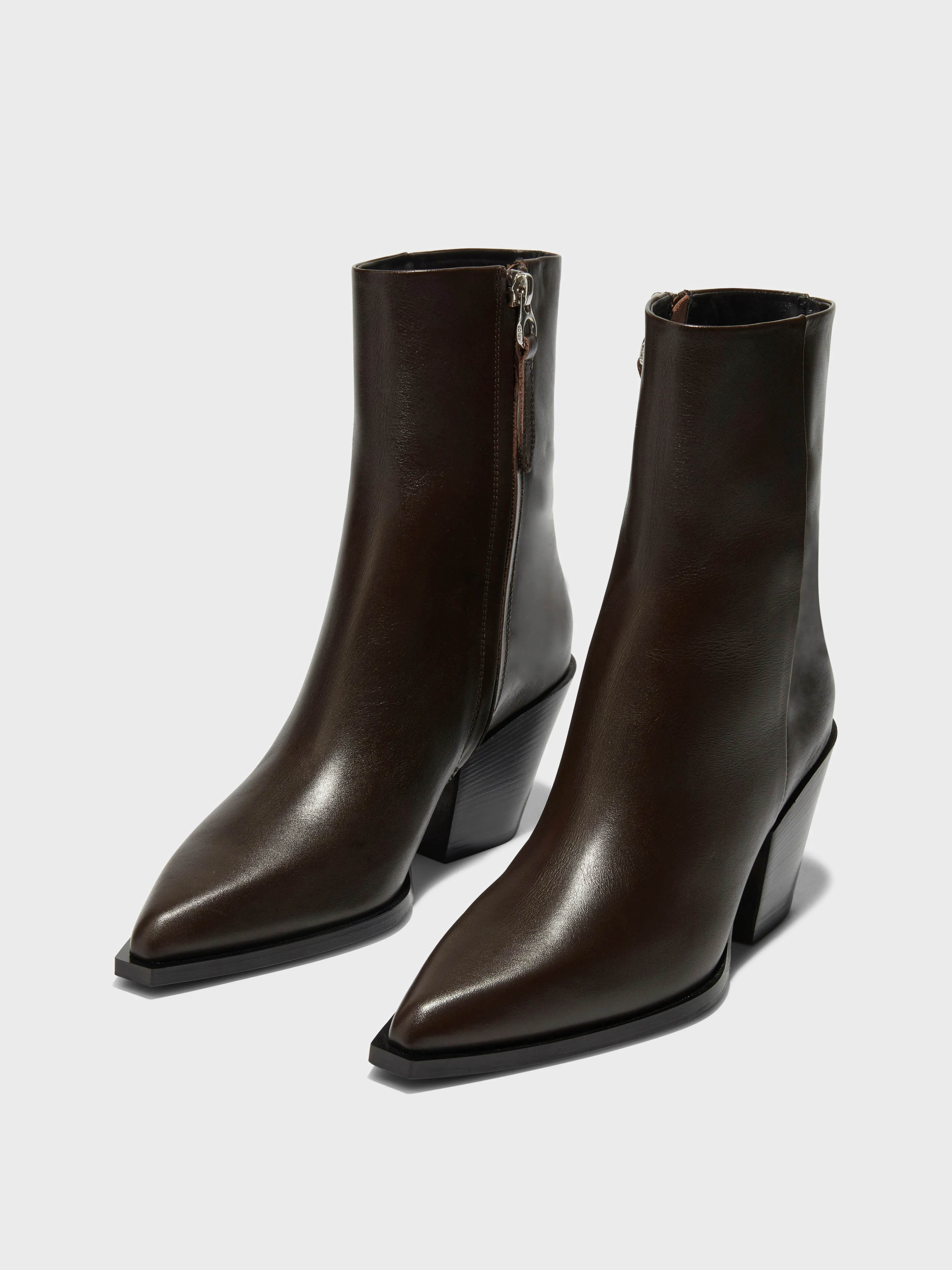 Kara Leather Cowboy Ankle Boots sold by Aeyde product image thumbnail 2