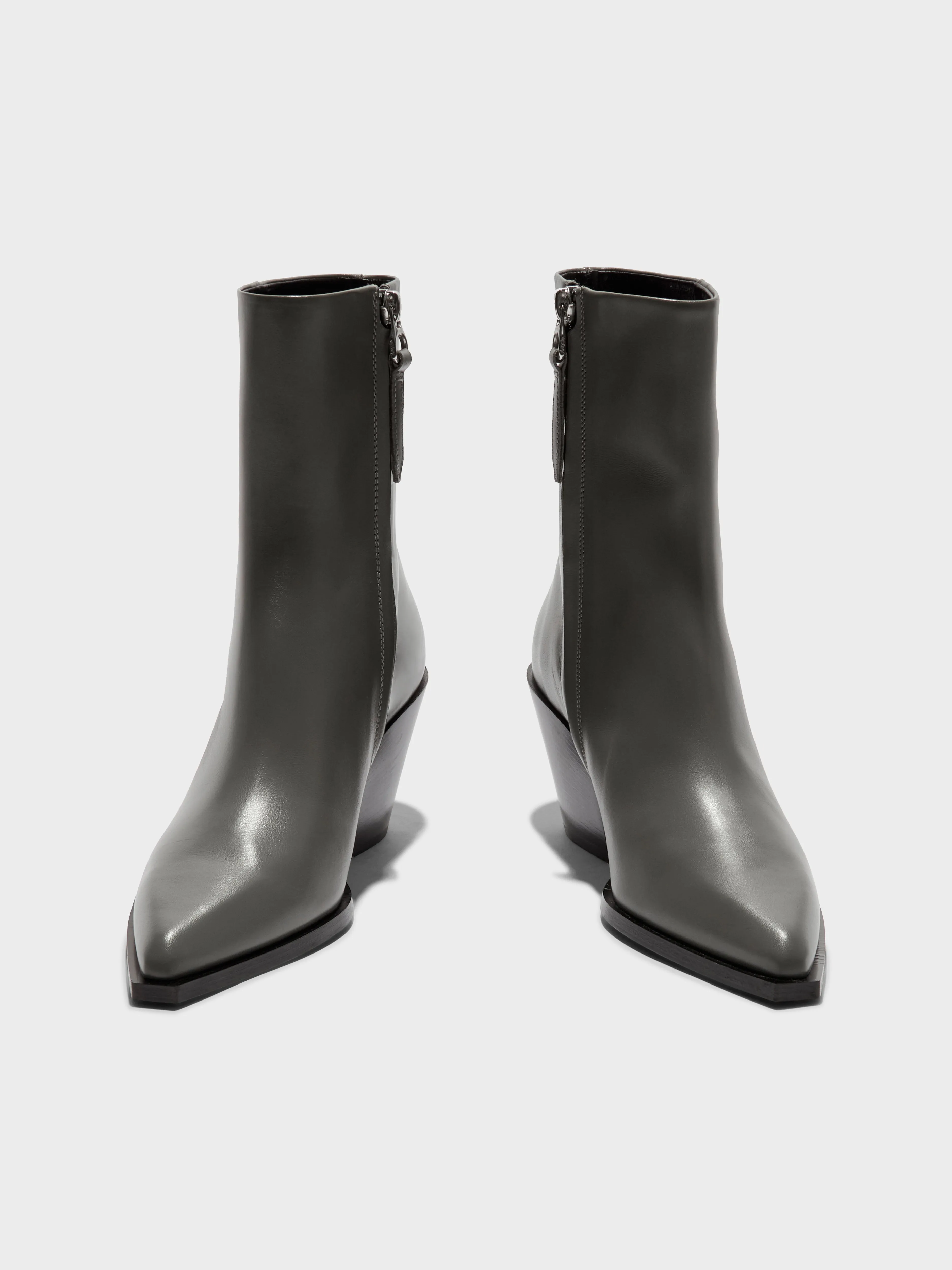 Kara Leather Cowboy Ankle Boots sold by Aeyde product image thumbnail 5