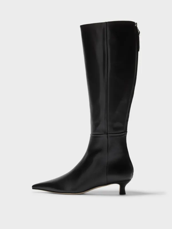 Zazie Leather Knee-High Boots sold by Aeyde