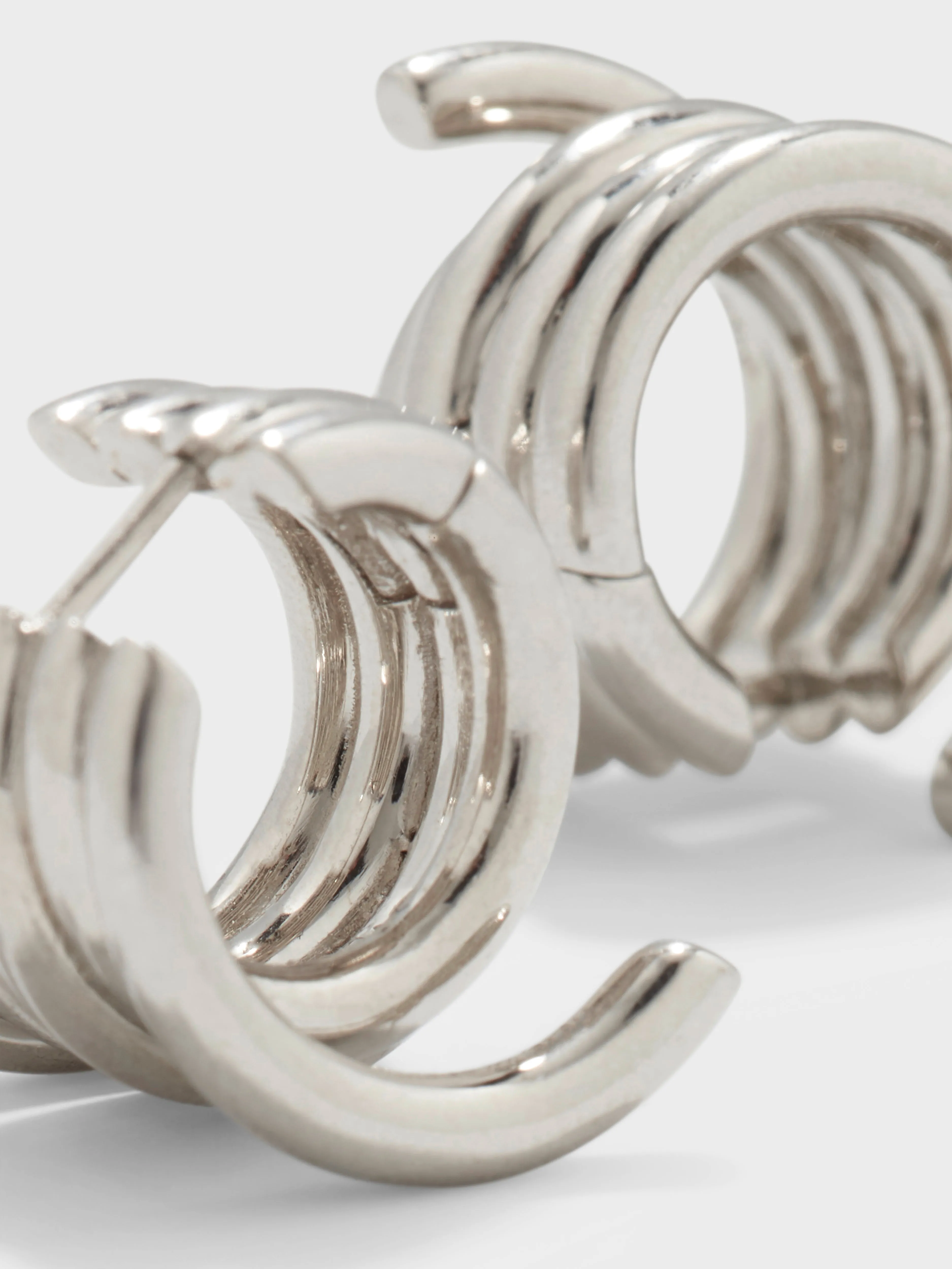 Dillon Palladium-Plated Hoop Earrings sold by Aeyde product image thumbnail 3