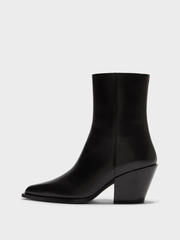 Kara Leather Cowboy Ankle Boots sold by Aeyde