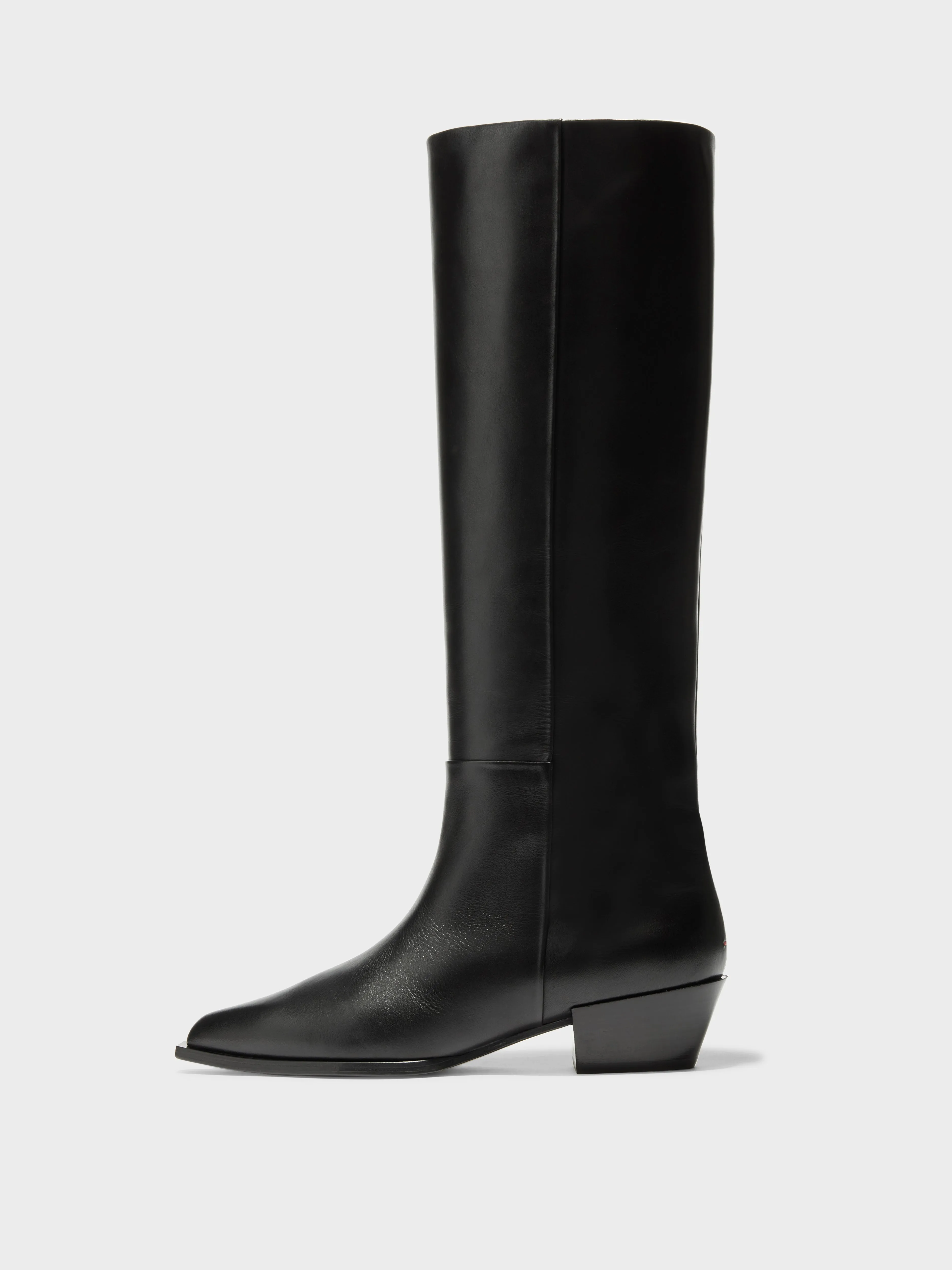 Arla Leather Cowboy Knee-High Boots sold by Aeyde