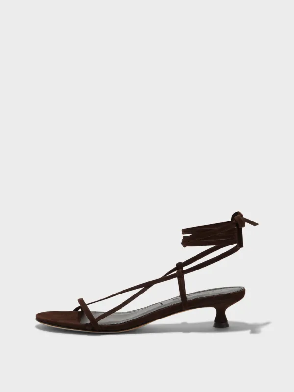 Paige Suede Kitten-Heel Sandals sold by Aeyde