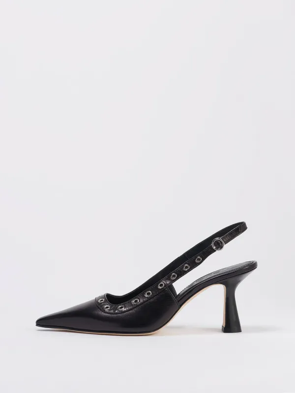 Isotta Leather Slingback Pumps made by Aeyde