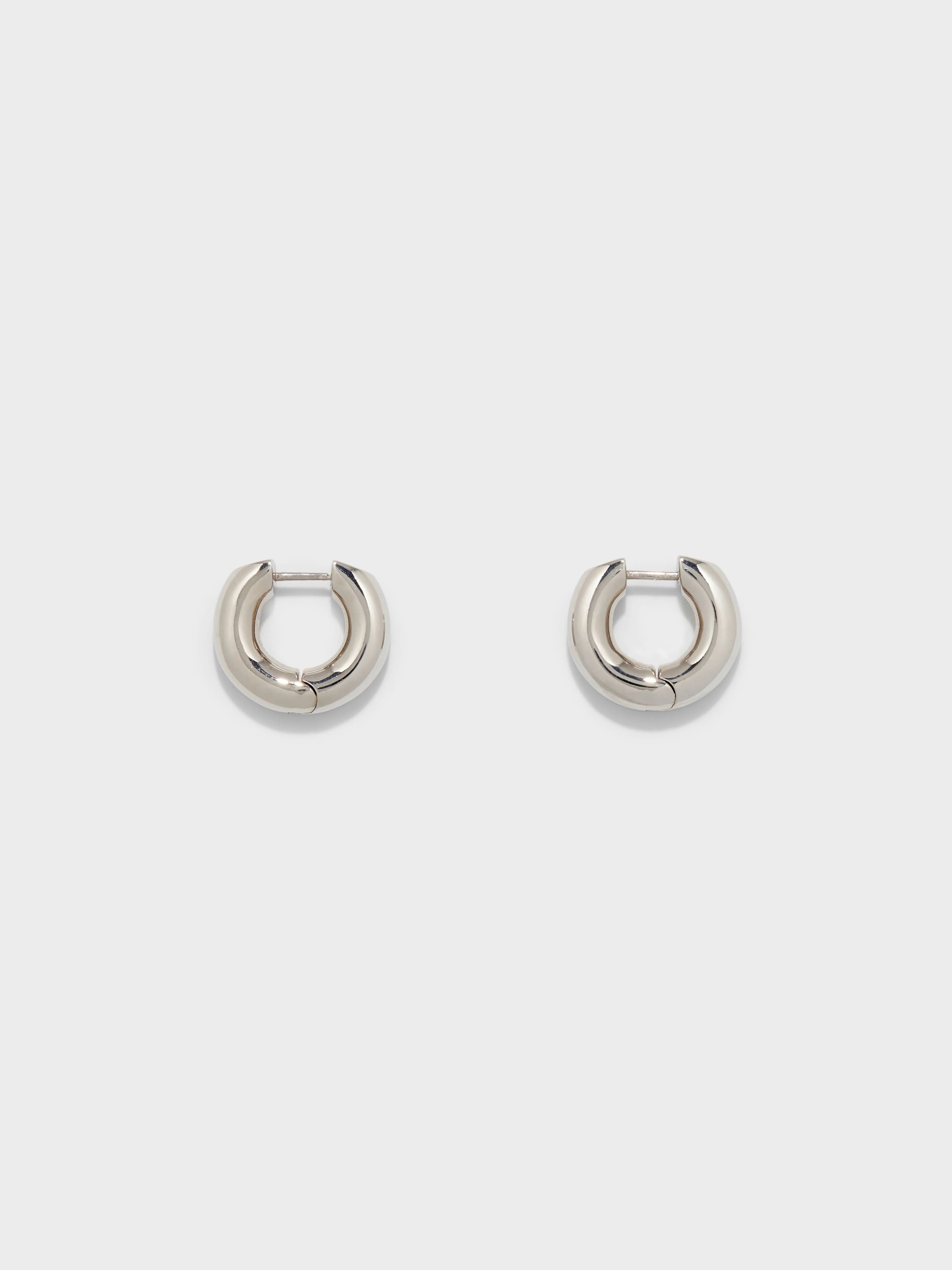 Alaya Medium Palladium-Plated Hoop Earrings sold by Aeyde product image thumbnail 2