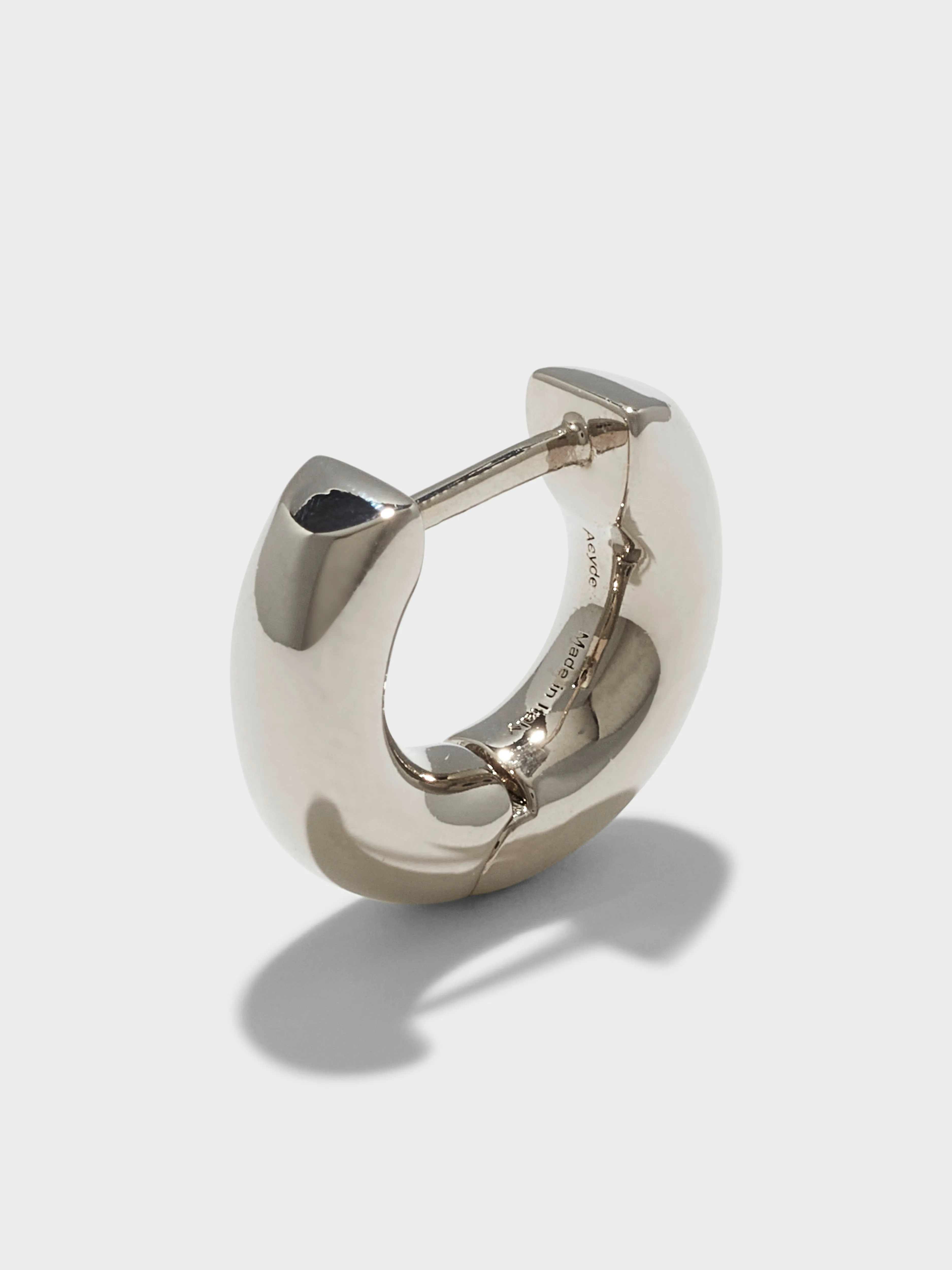 Alaya Medium Palladium-Plated Hoop Earrings sold by Aeyde product image thumbnail 3