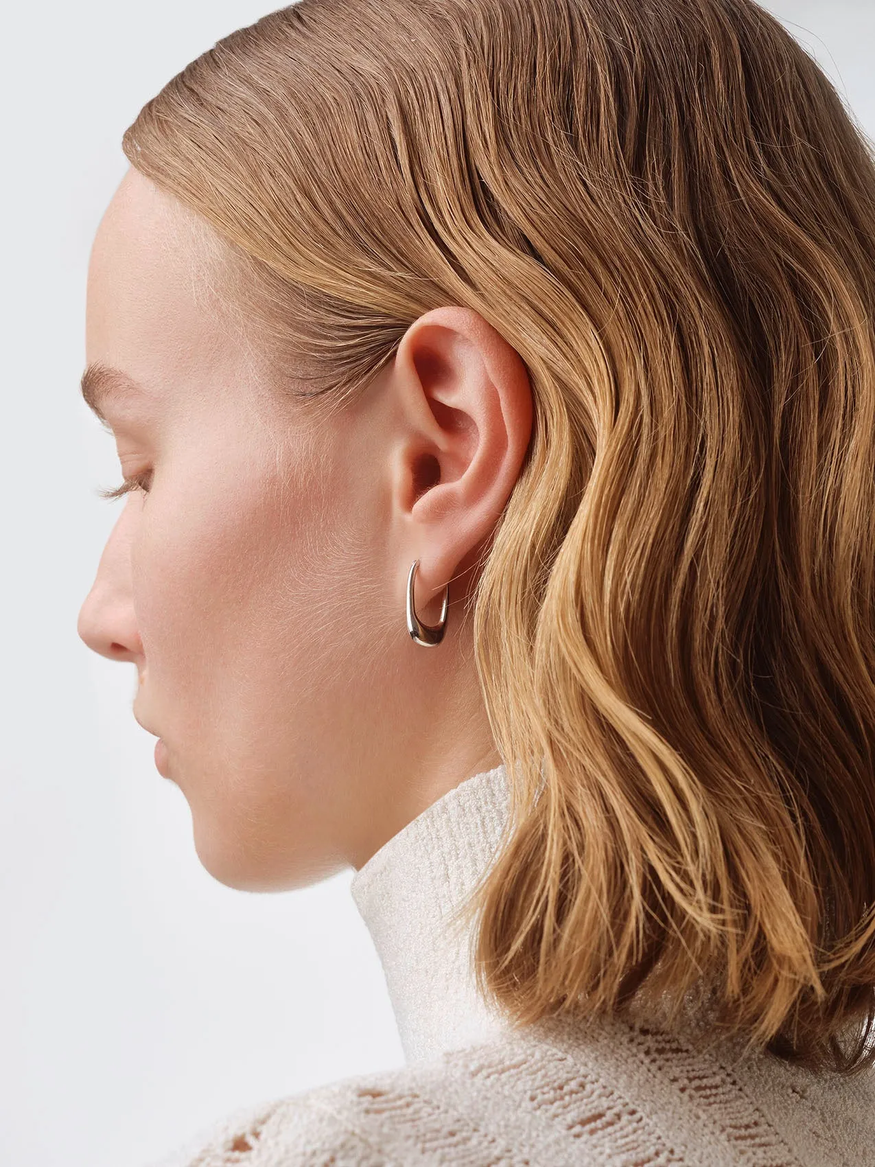 Elton Palladium-Plated Hoop Earrings sold by Aeyde product image thumbnail 4