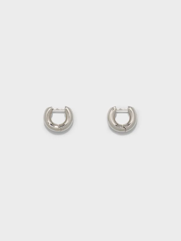 Alaya Small Palladium-Plated Hoop Earrings sold by Aeyde