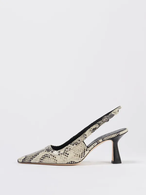 Isotta Leather Slingback Pumps made by Aeyde