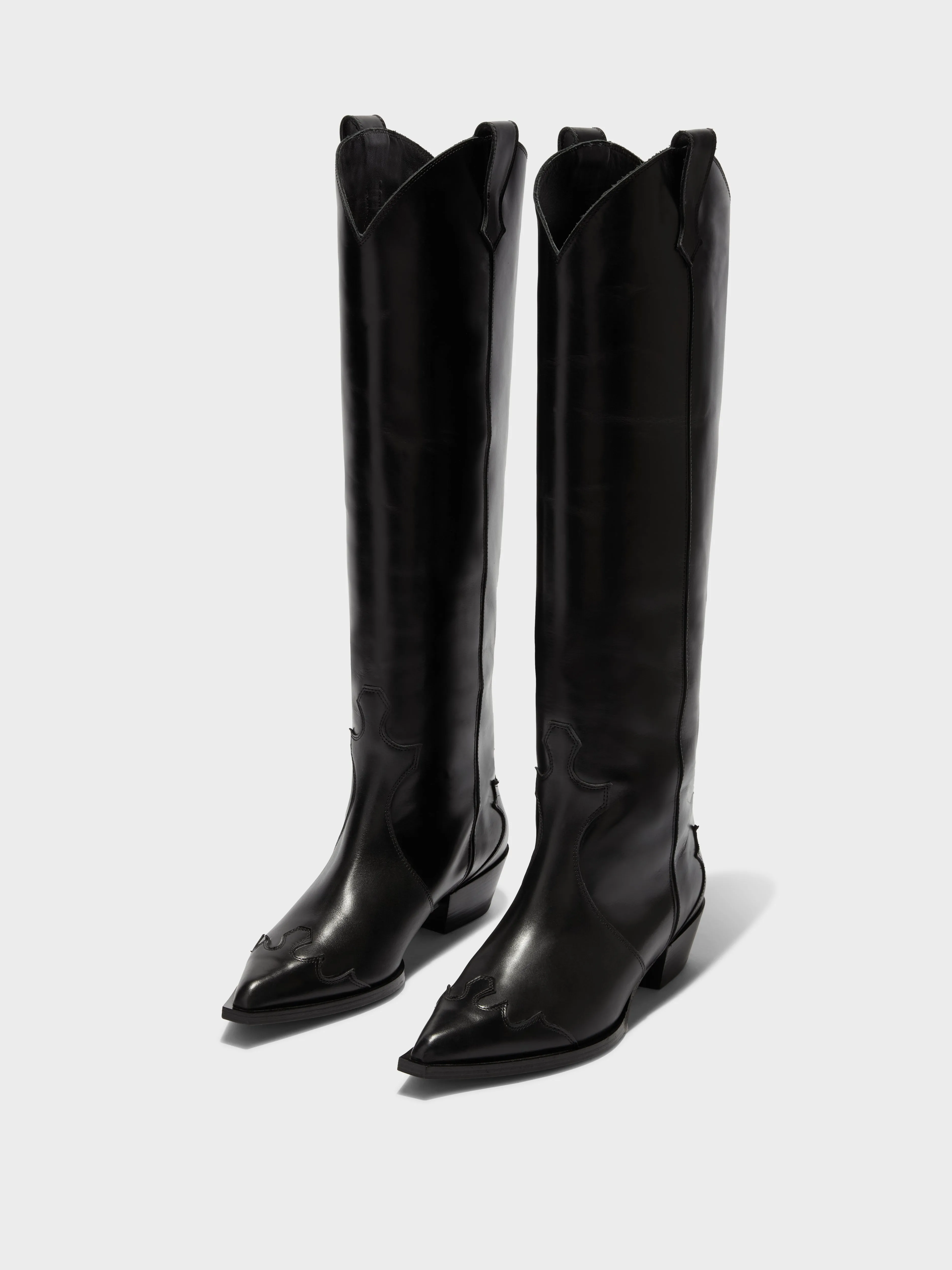 Aruna Leather Knee-High Cowboy Boots sold by Aeyde product image thumbnail 2