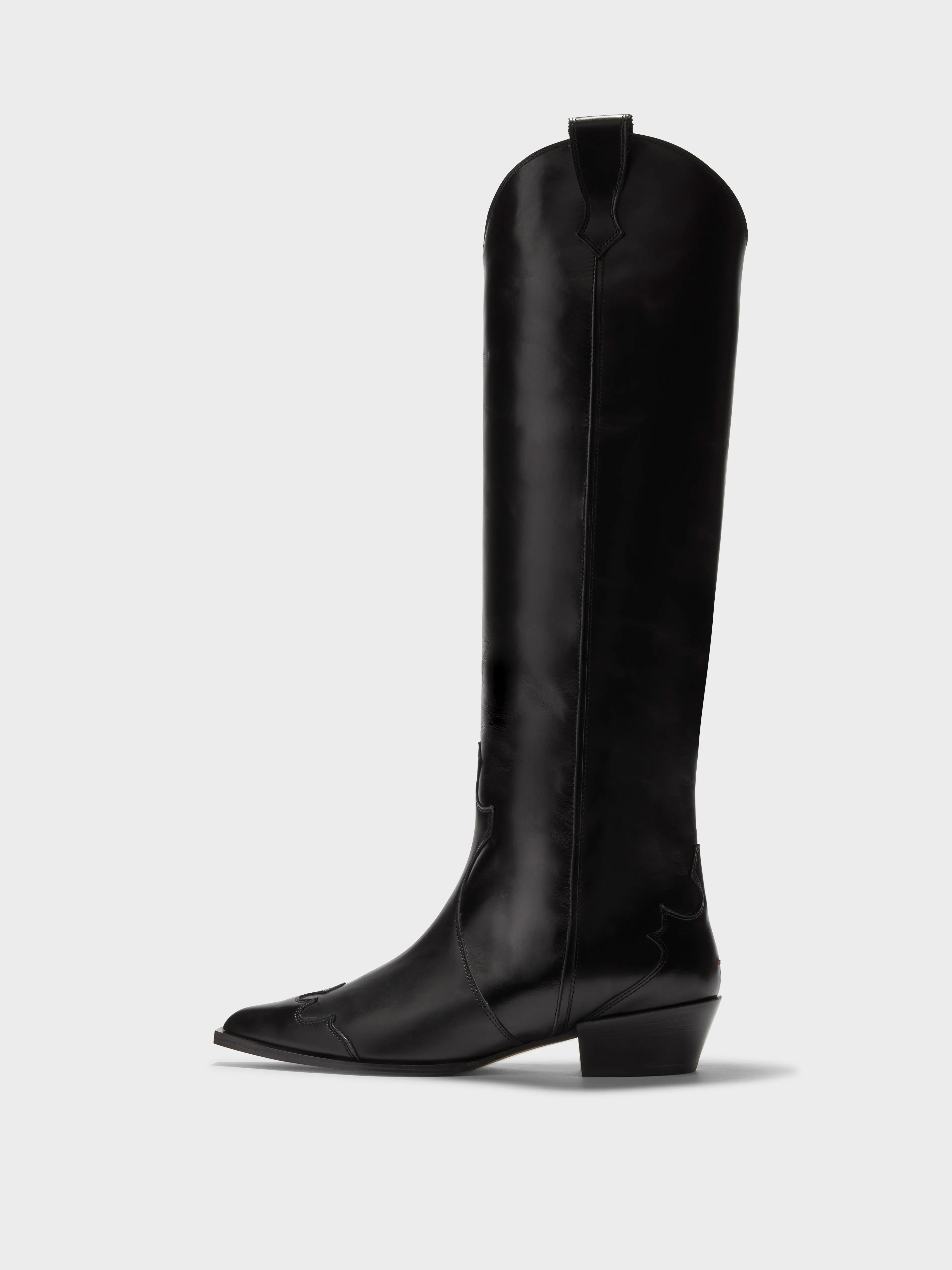 Aruna Leather Knee-High Cowboy Boots sold by Aeyde