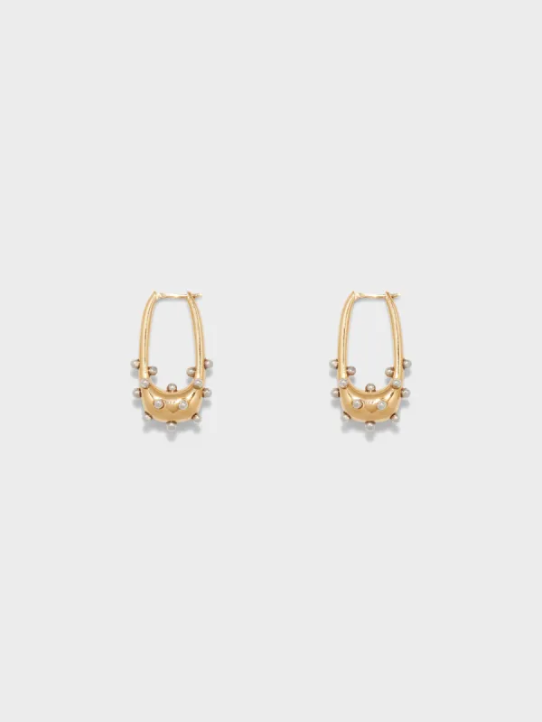 Elias 18kt Gold and Palladium-Plated Hoop Earrings made by Aeyde