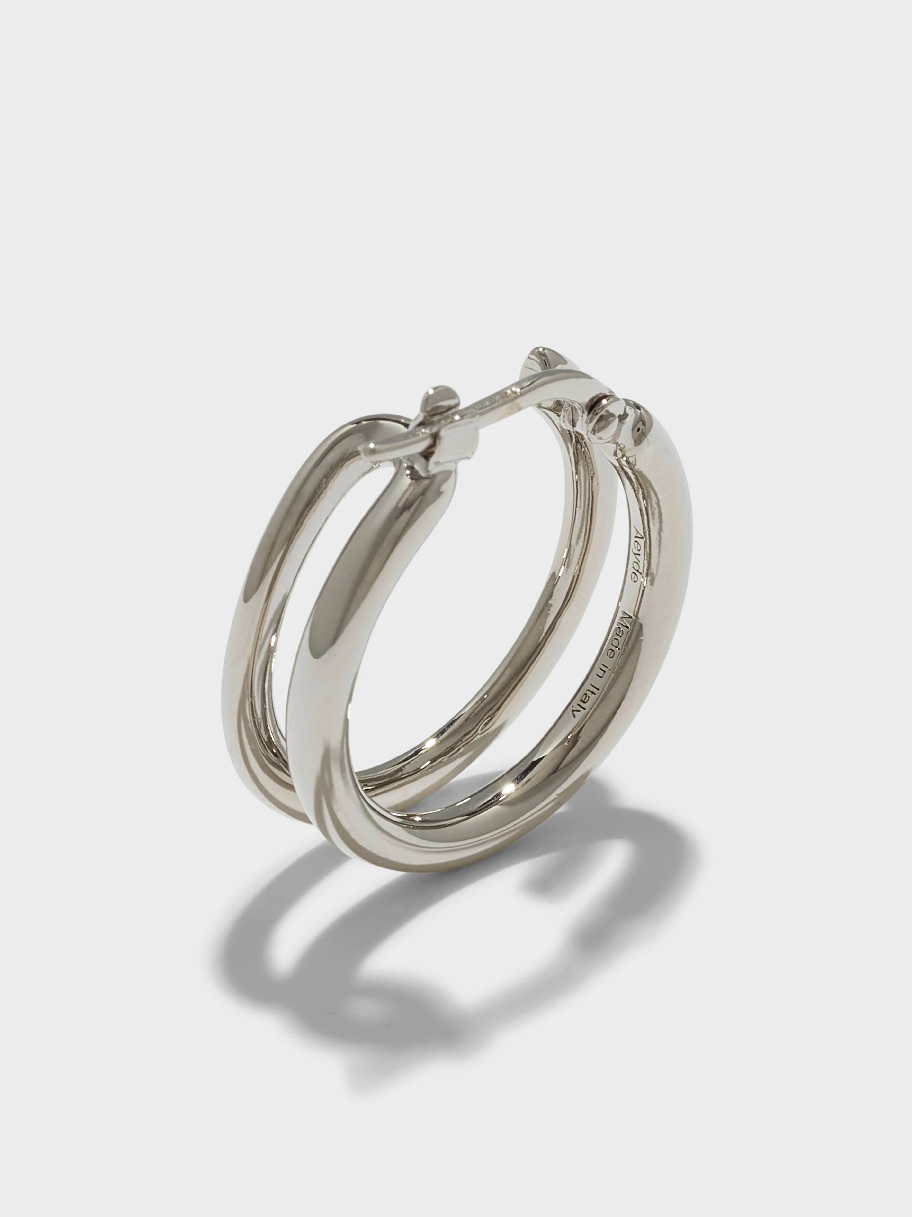 Lumi Palladium-Plated Hoop Earrings sold by Aeyde product image thumbnail 3