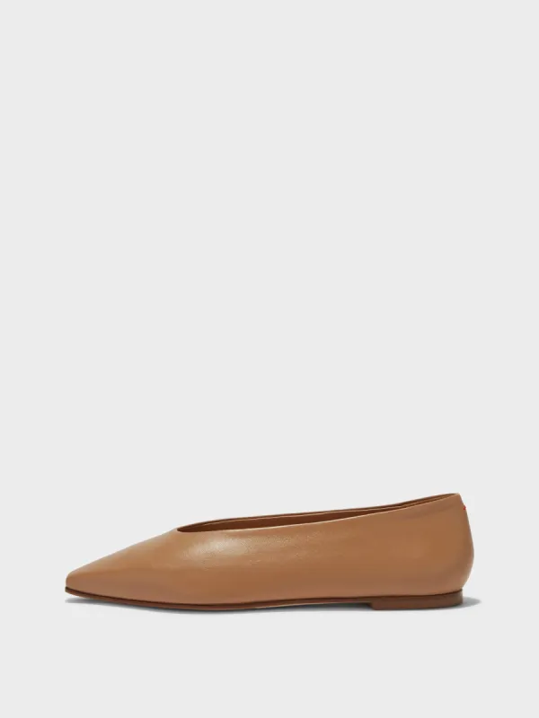 Betty Leather Square-Toe Ballet Flats sold by Aeyde