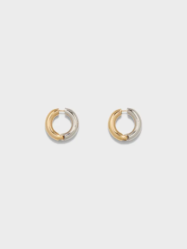Laurie Large 18kt Gold and Palladium-Plated Hoop Earrings sold by Aeyde