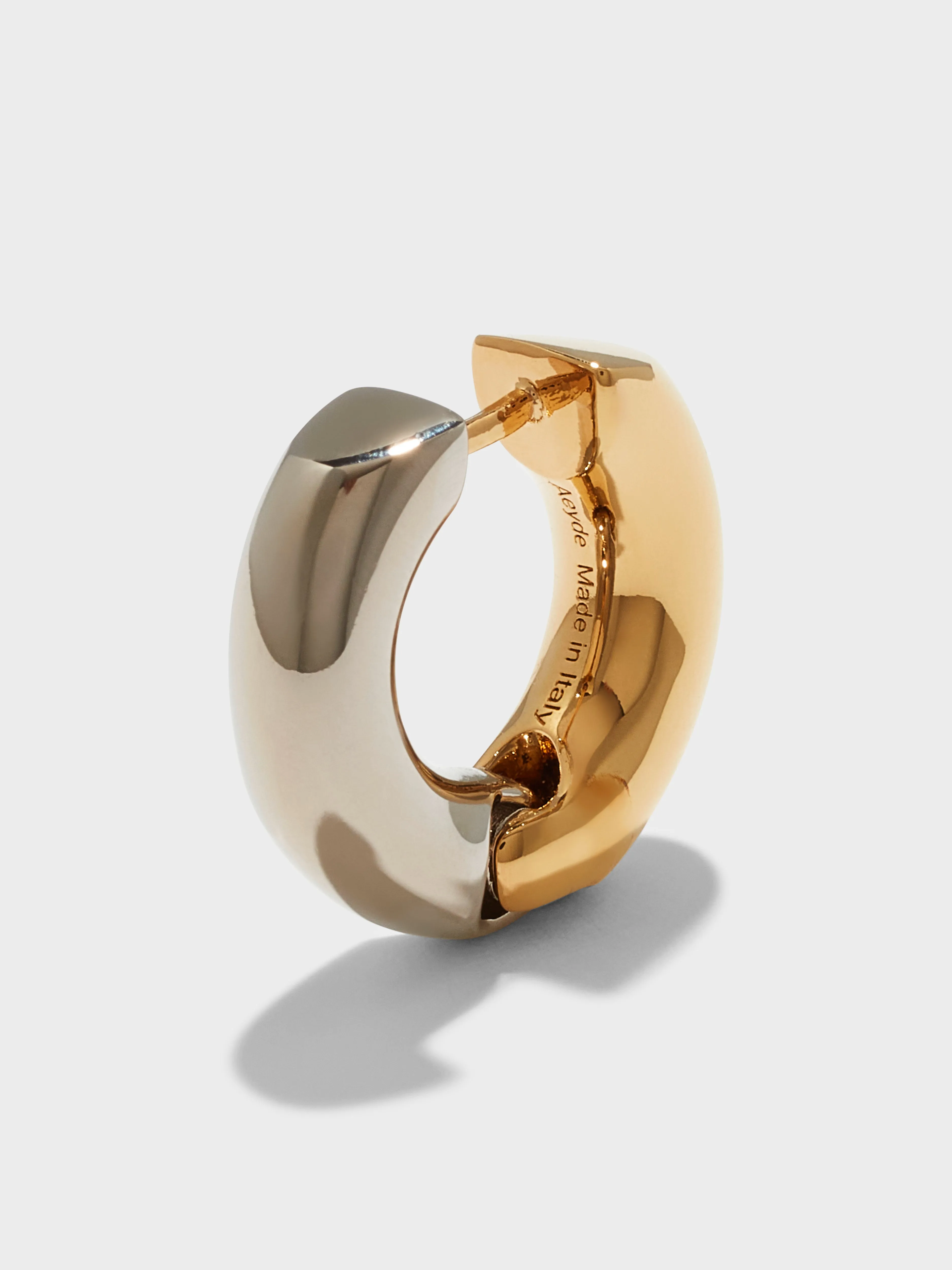 Laurie Large 18kt Gold and Palladium-Plated Hoop Earrings sold by Aeyde product image thumbnail 3