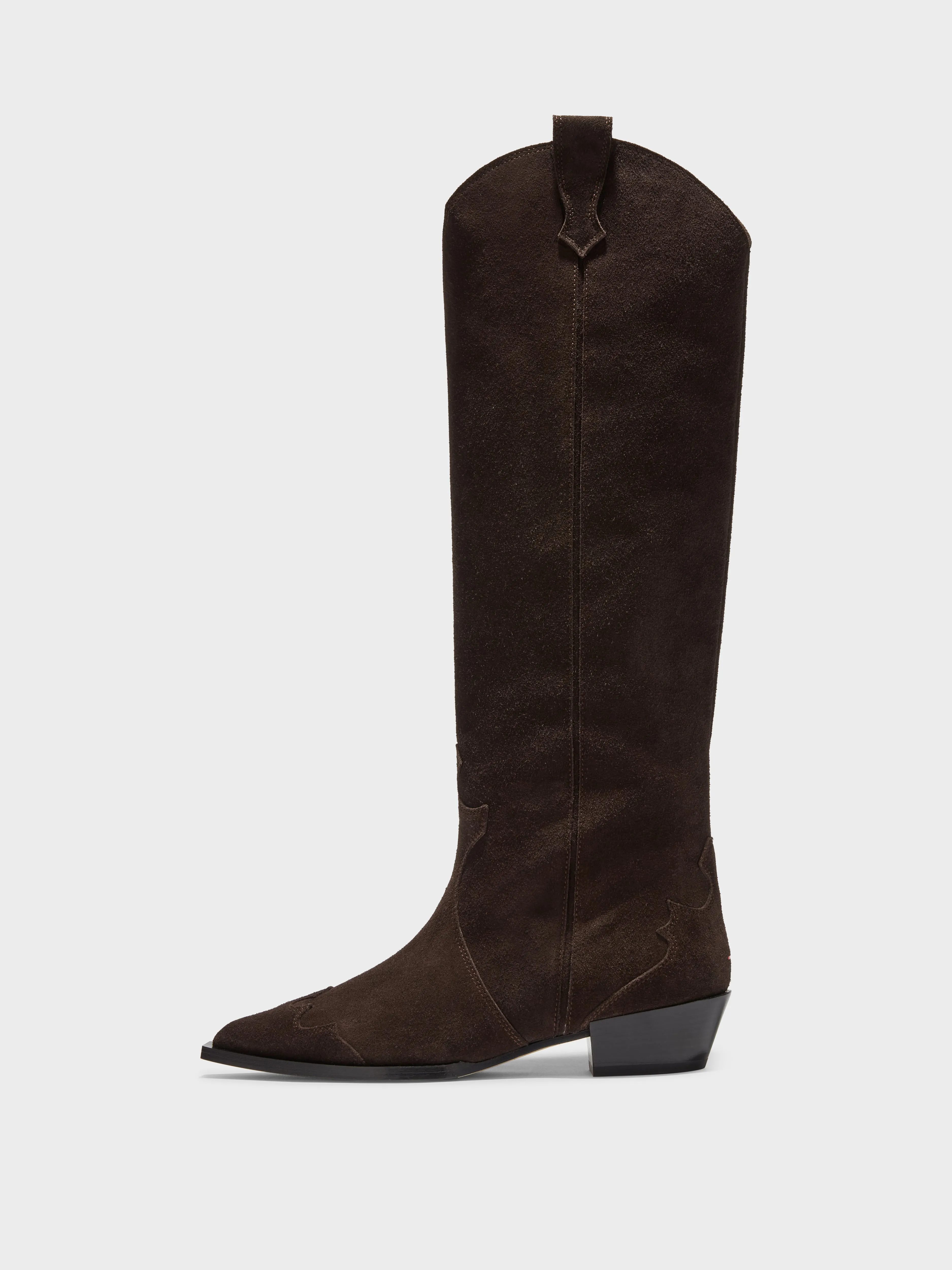 Aruna Suede Cowboy Knee-High Boots sold by Aeyde