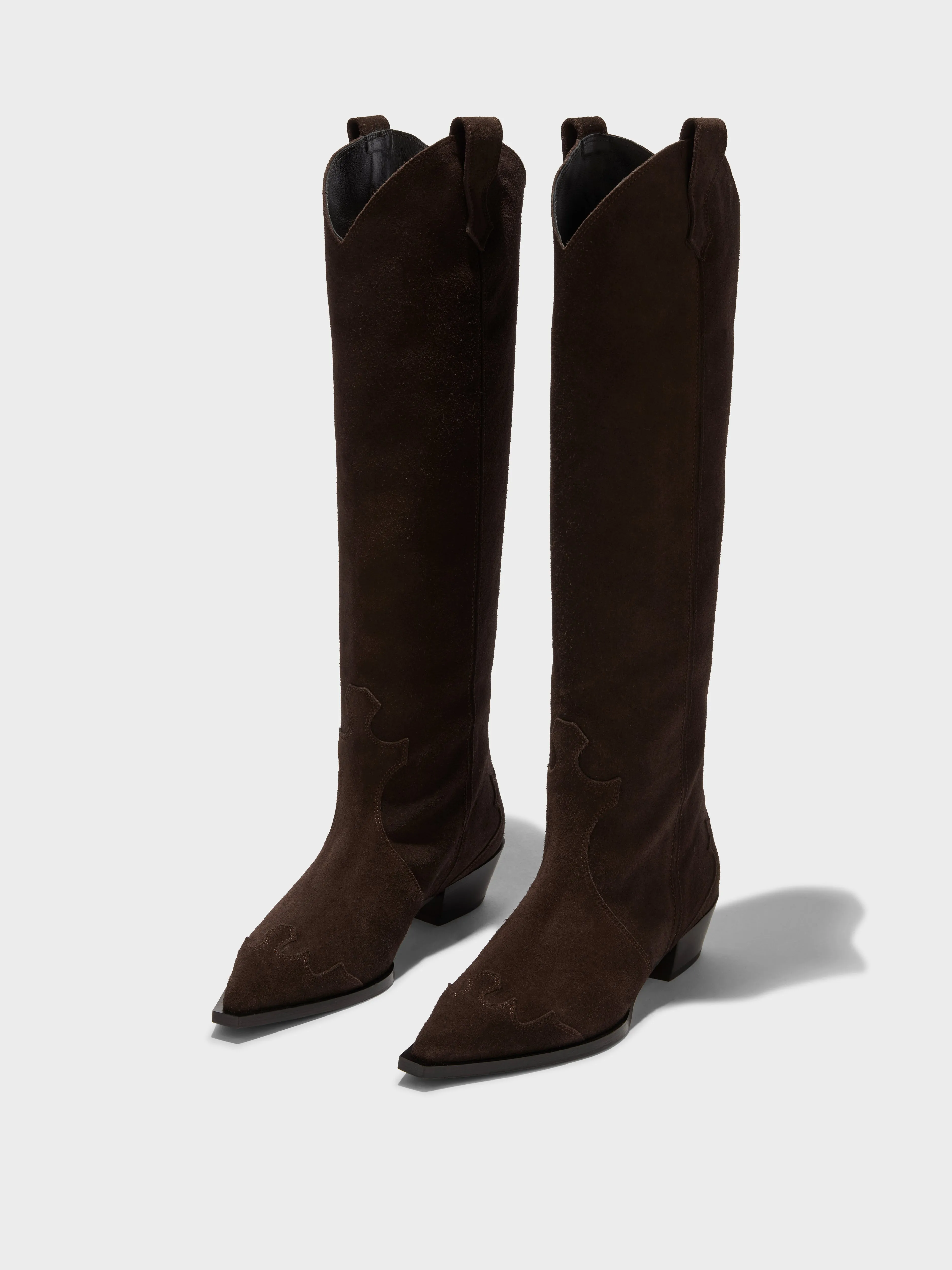 Aruna Suede Cowboy Knee-High Boots sold by Aeyde product image thumbnail 2
