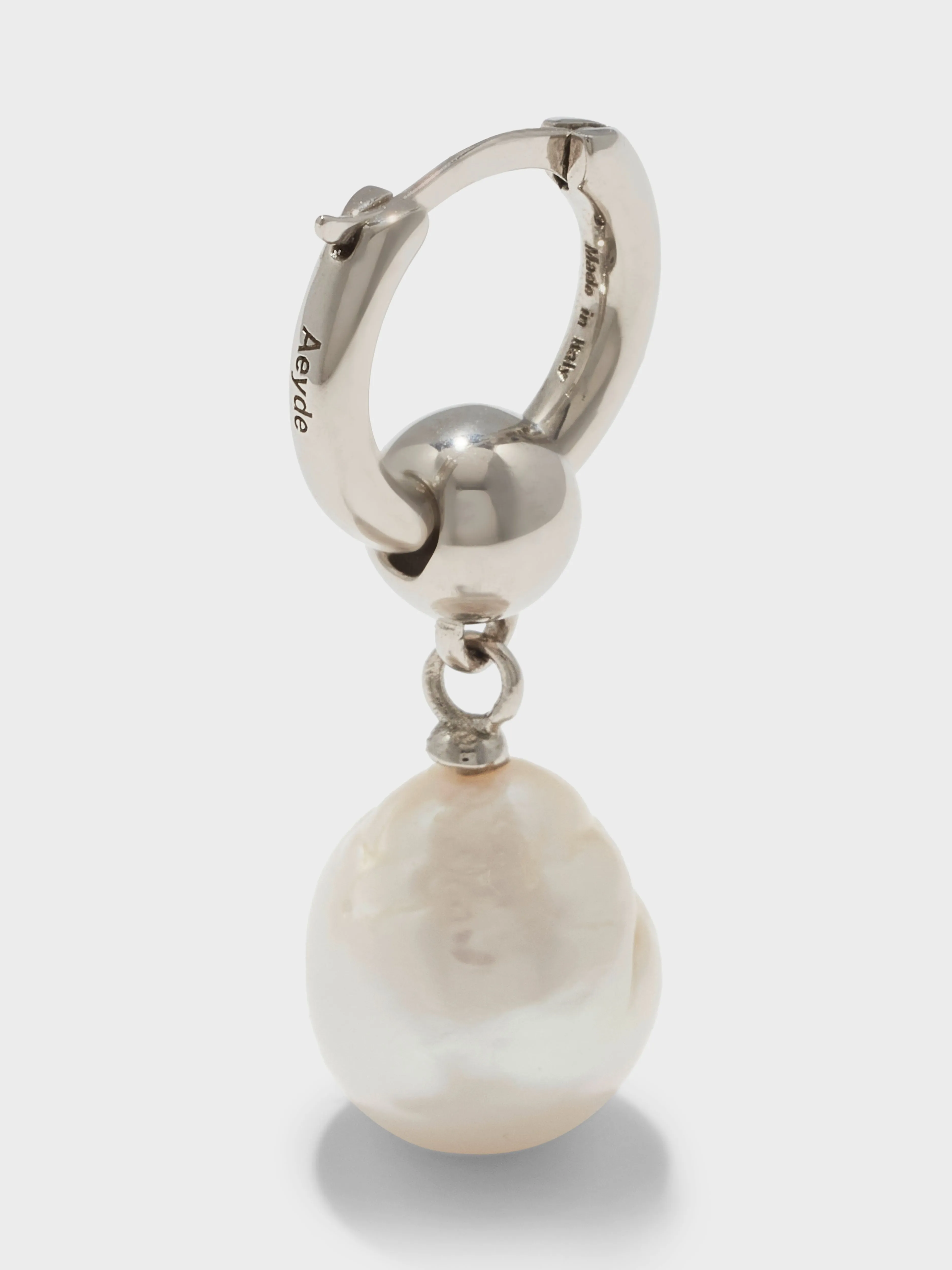 Elvin Pearl and Palladium-Plated Earrings sold by Aeyde product image thumbnail 3