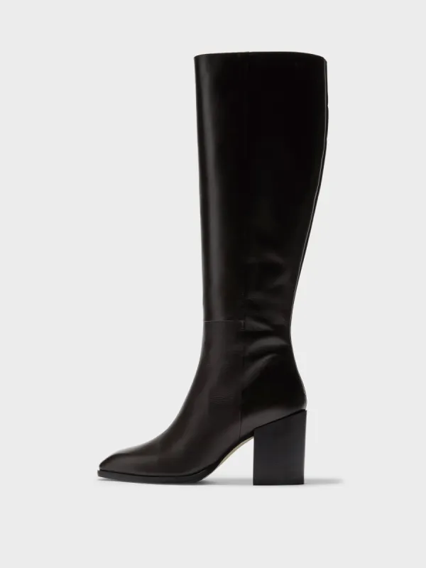 Teresa Leather Knee-High Boots sold by Aeyde