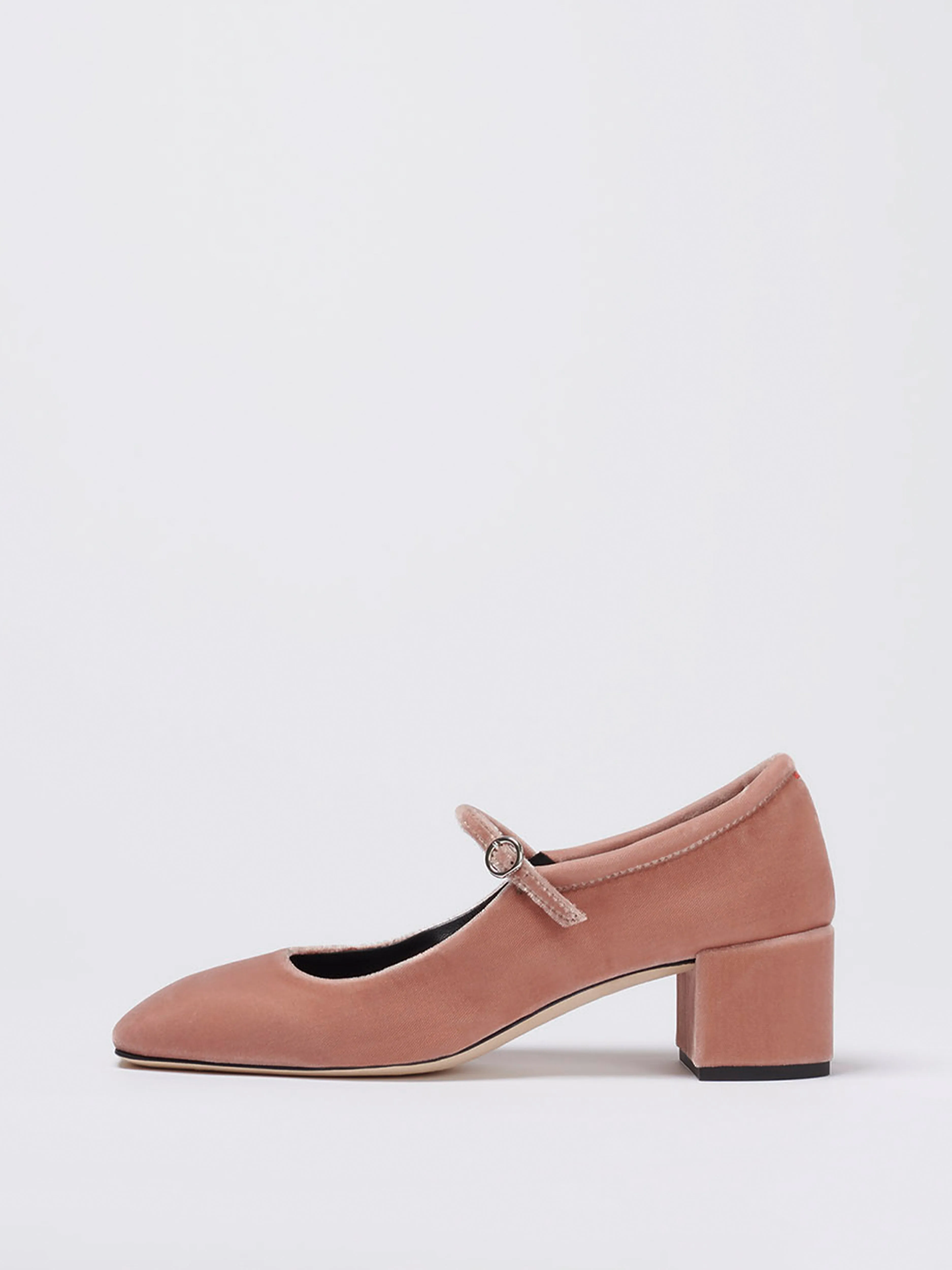 Aline Velvet Mary-Jane Pumps sold by Aeyde