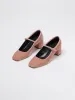 Aline Velvet Mary-Jane Pumps sold by Aeyde