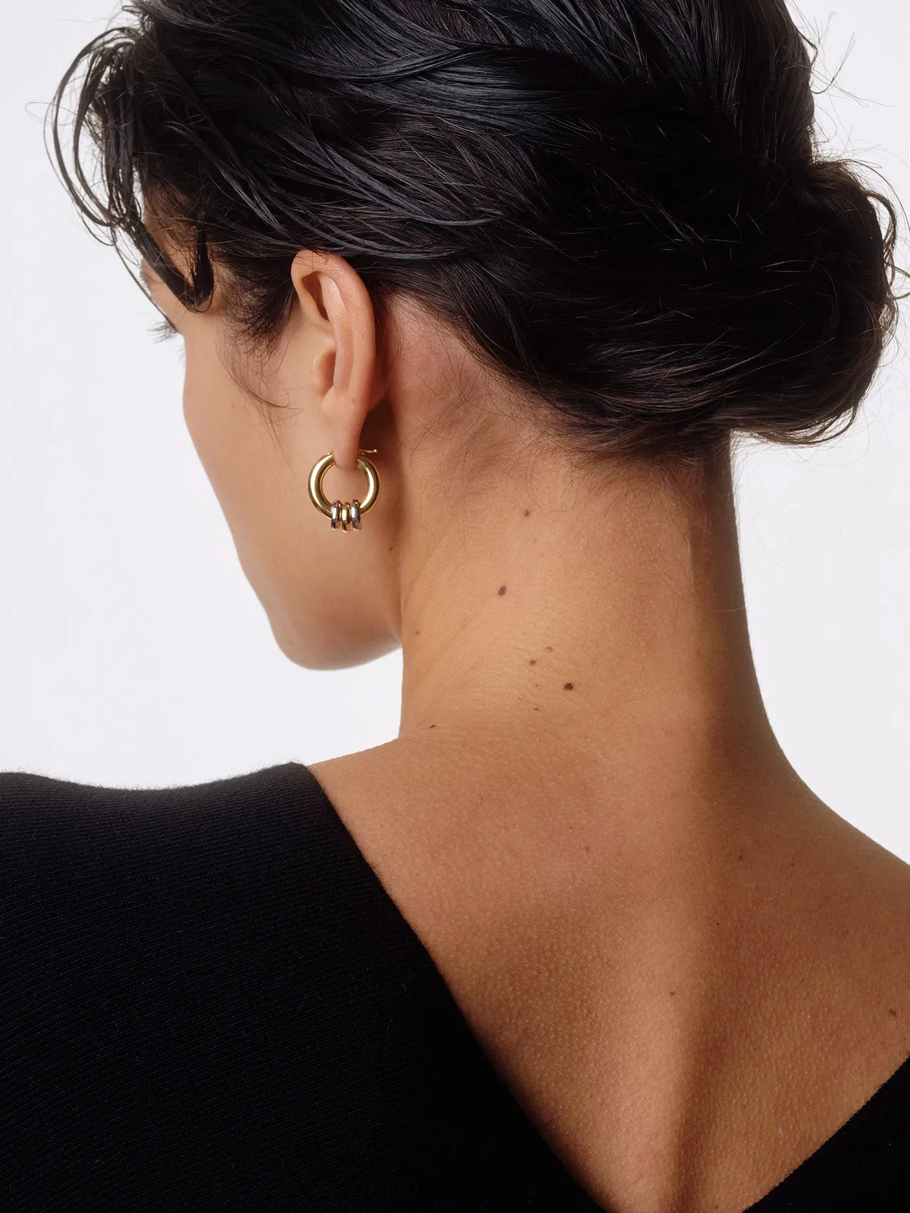 Lenny 18kt Gold-Plated Hoop Earrings sold by Aeyde product image thumbnail 4