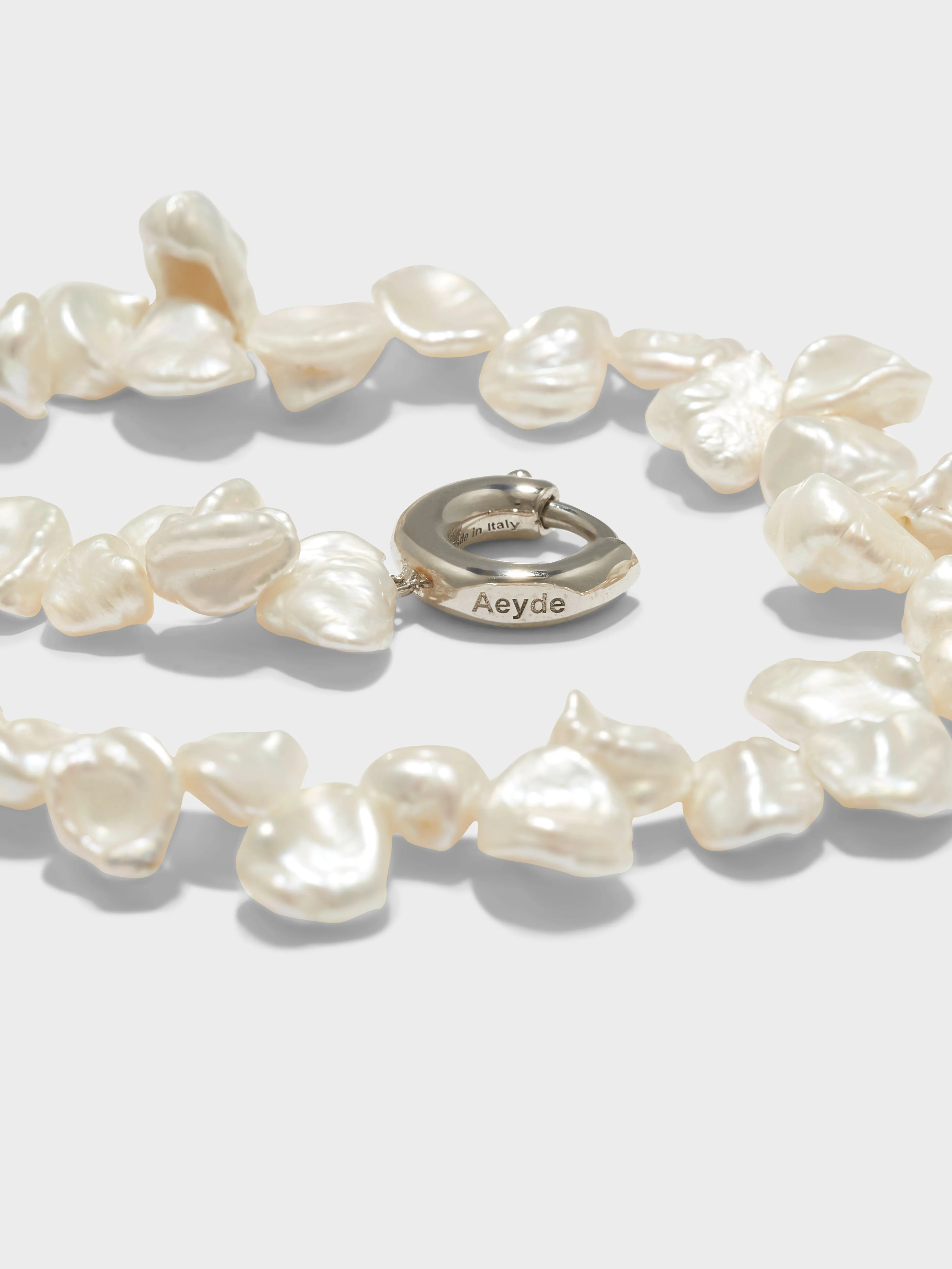 Joss Pearl and Palladium-Plated Necklace sold by Aeyde product image thumbnail 3