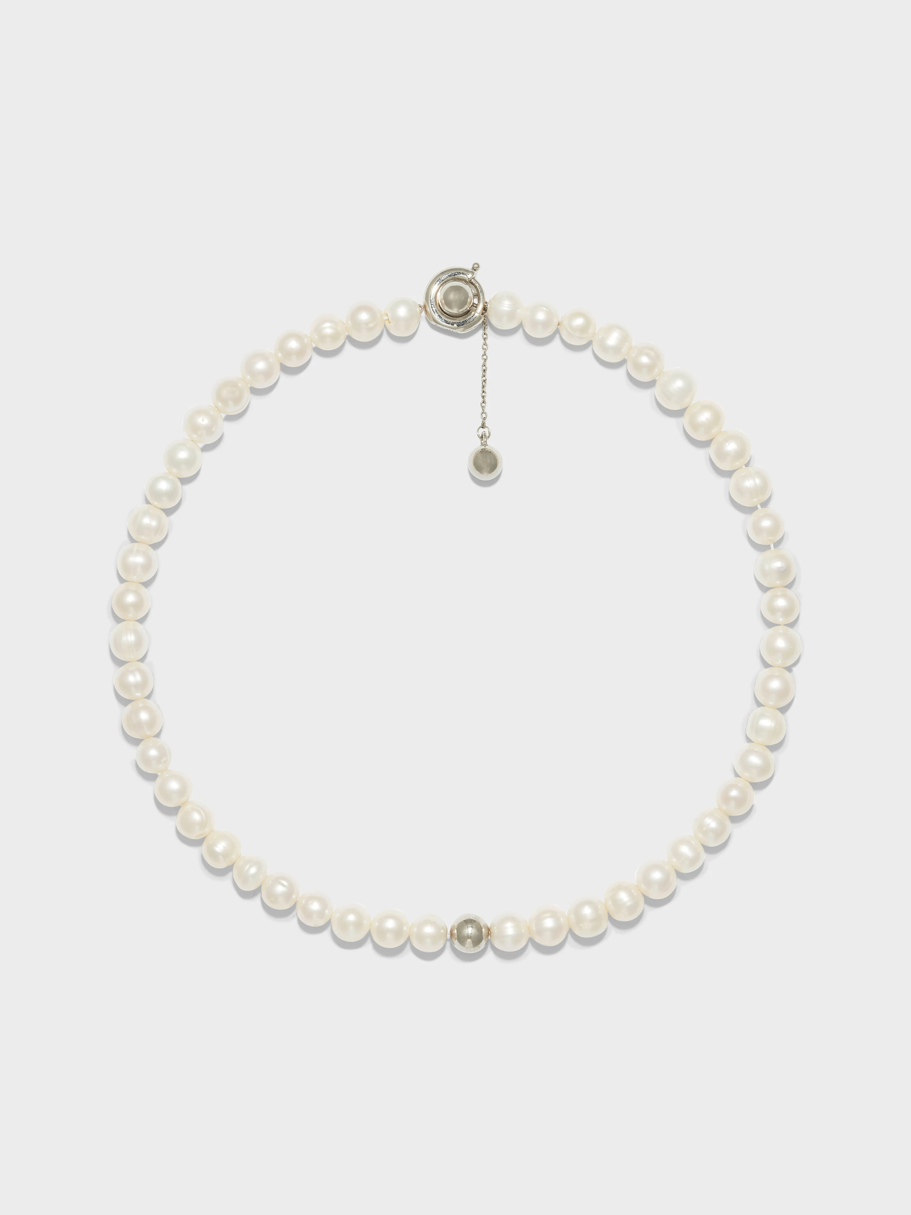 Sarin Pearl and Palladium-Plated Necklace sold by Aeyde product image thumbnail 2